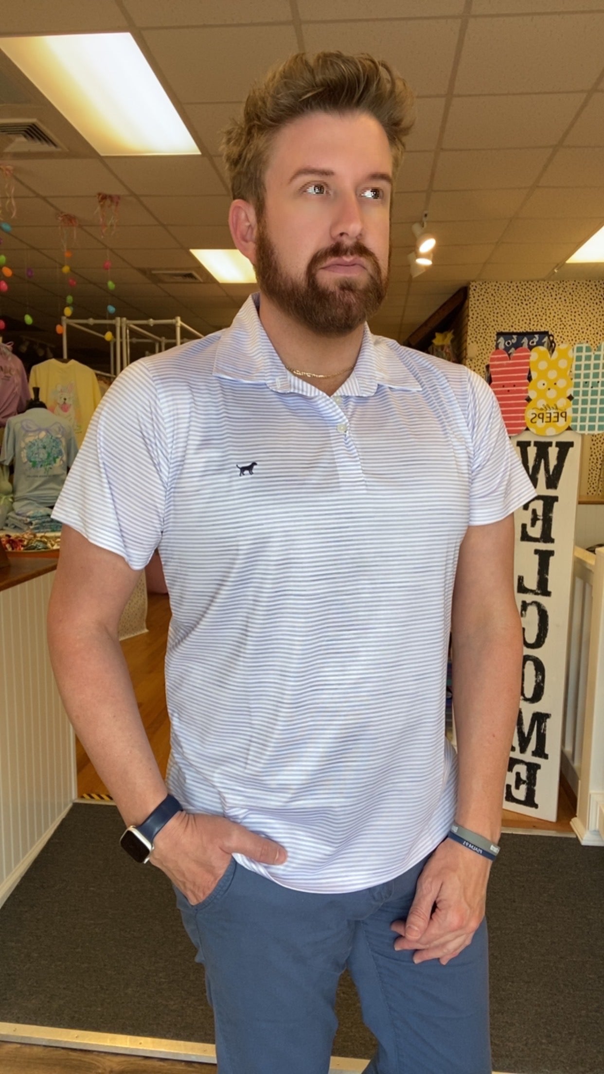 Simply Southern Polo - Lavender Stripe