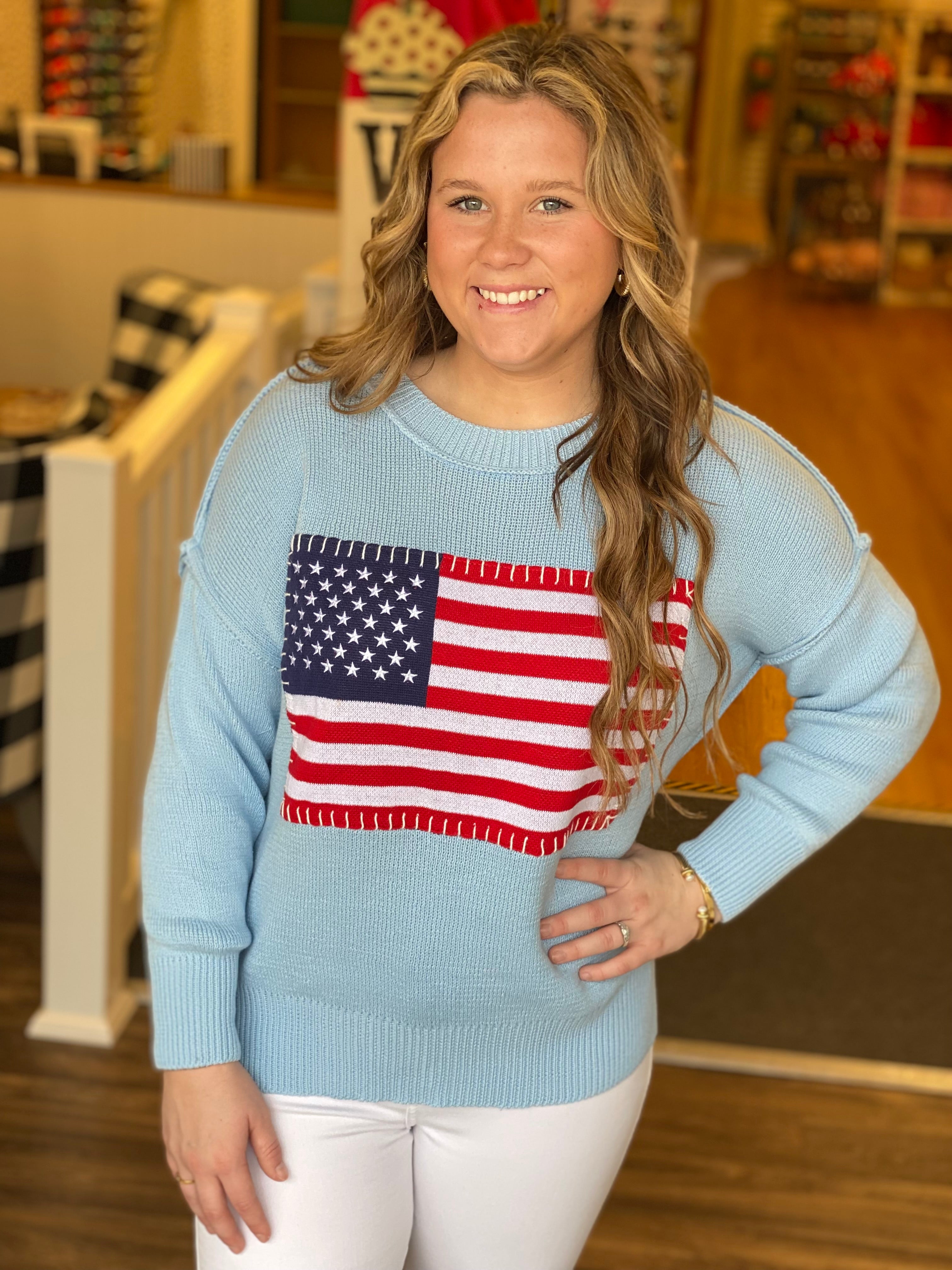 Simply Southern Flag Sweater