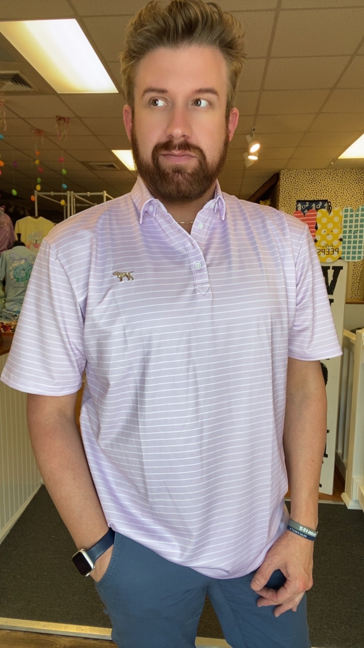 Fieldstone Clubhouse Polo - Lavender
