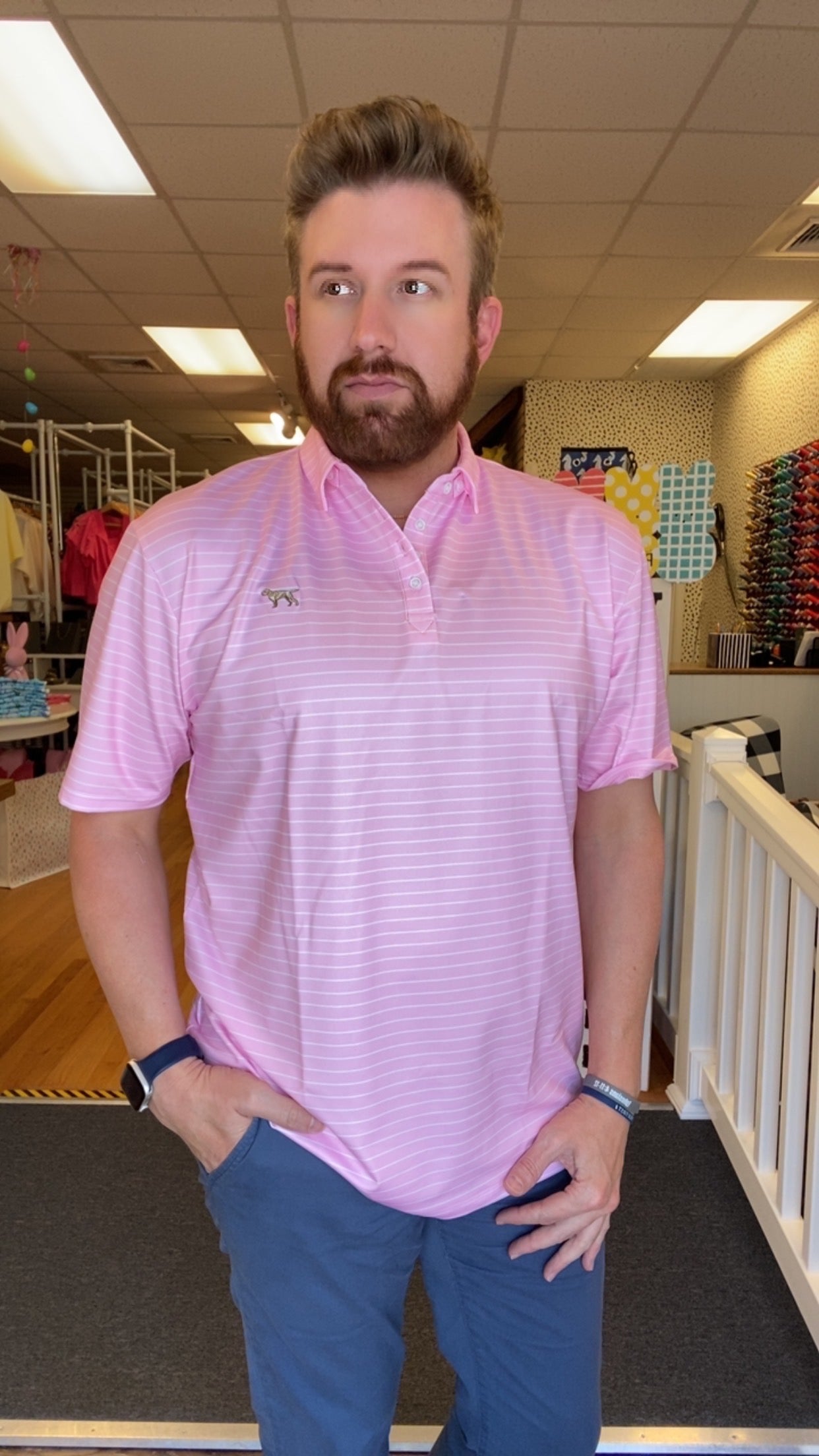 Fieldstone Clubhouse Polo -Pink