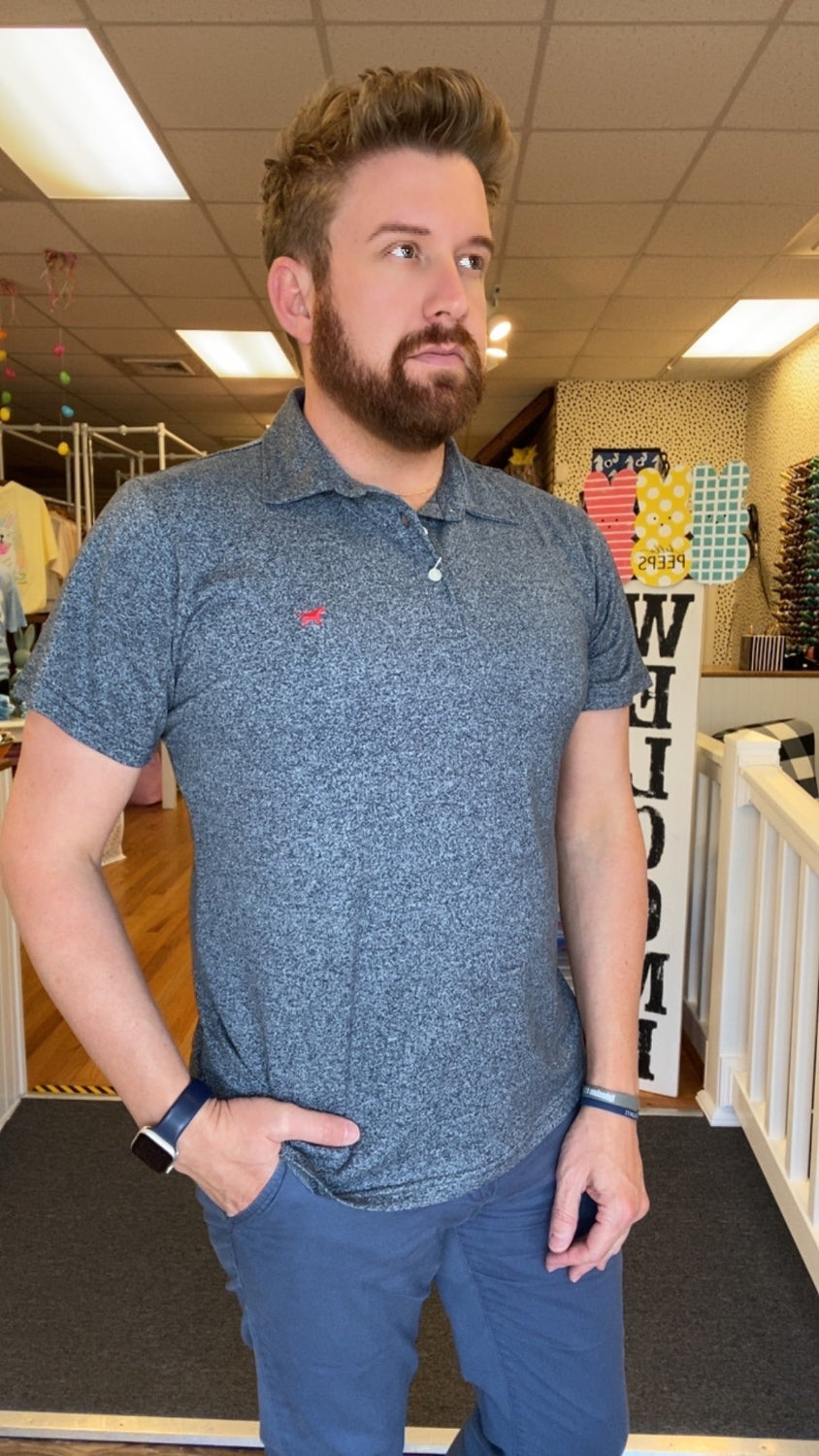Simply Southern Polo - Heather Navy