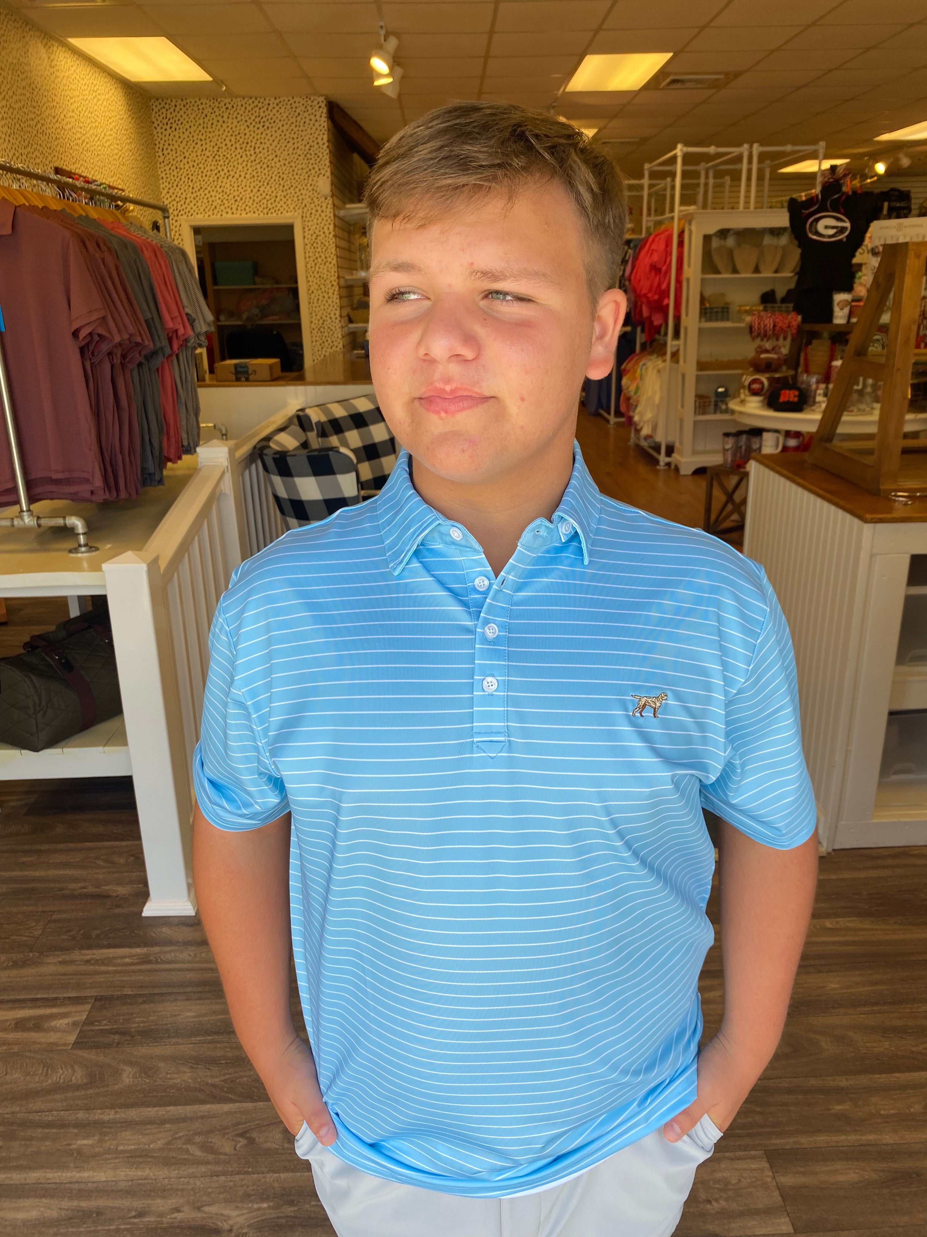 Fieldstone Clubhouse Polo - Baby Blue