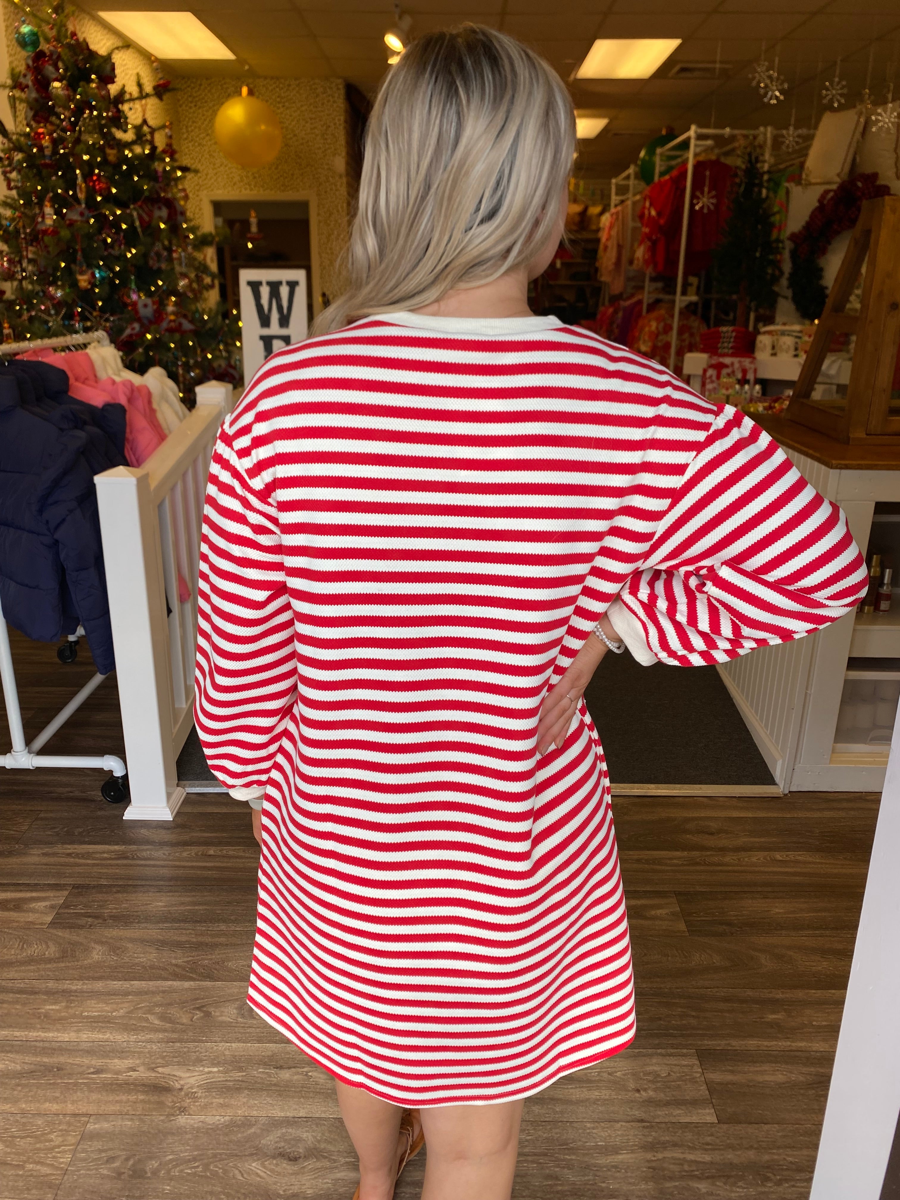Red and White Bow Dress