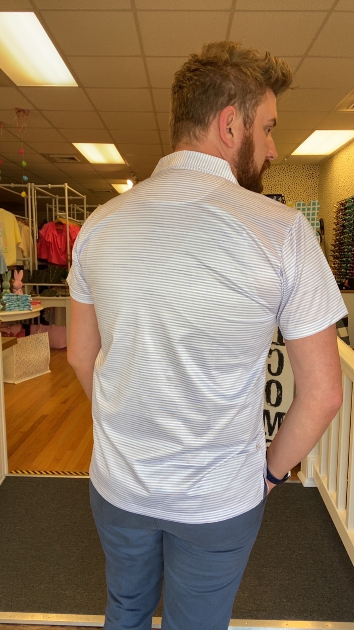 Simply Southern Polo - Lavender Stripe