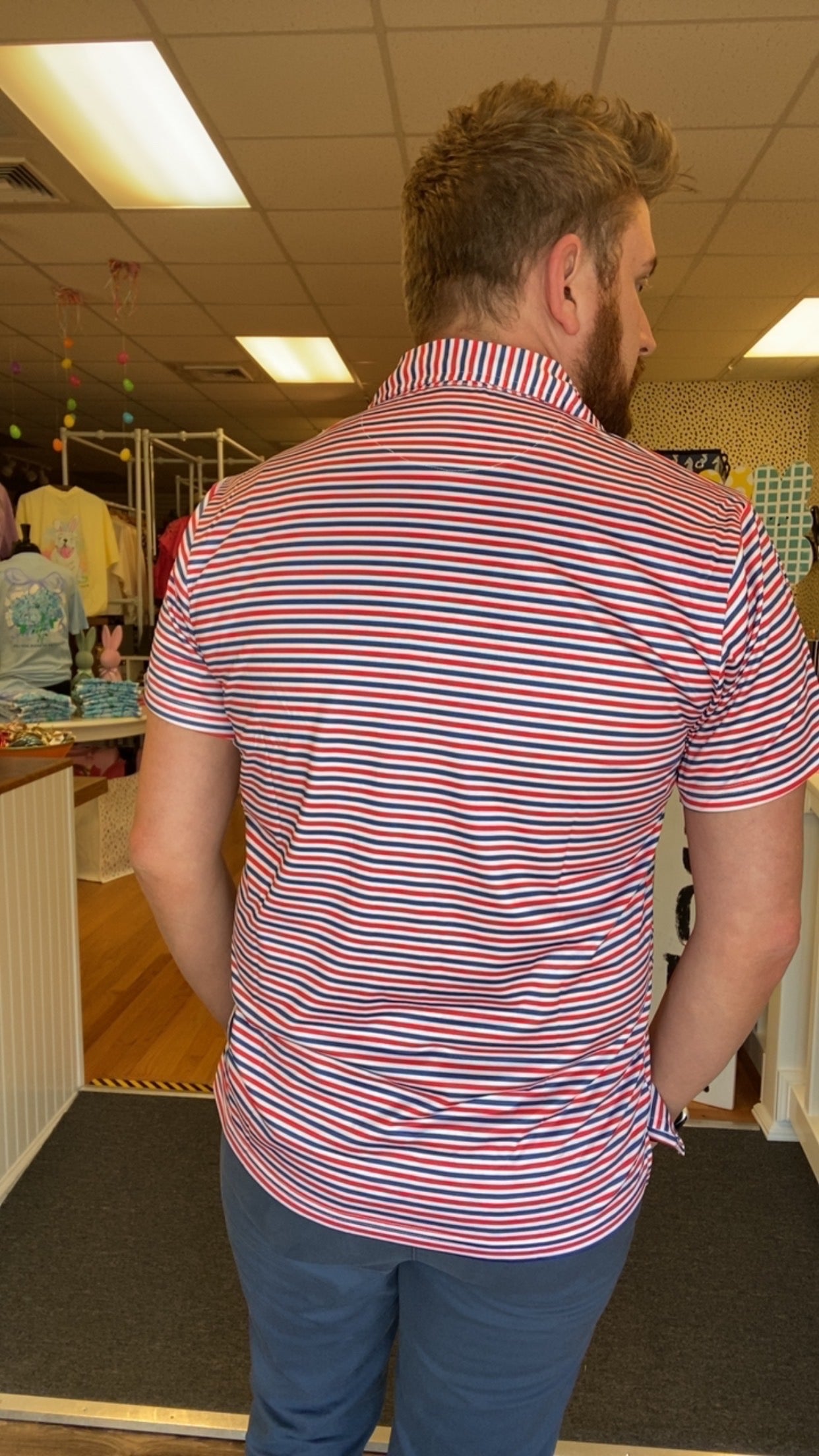 Simply Southern Polo - Red and Blue Stripe