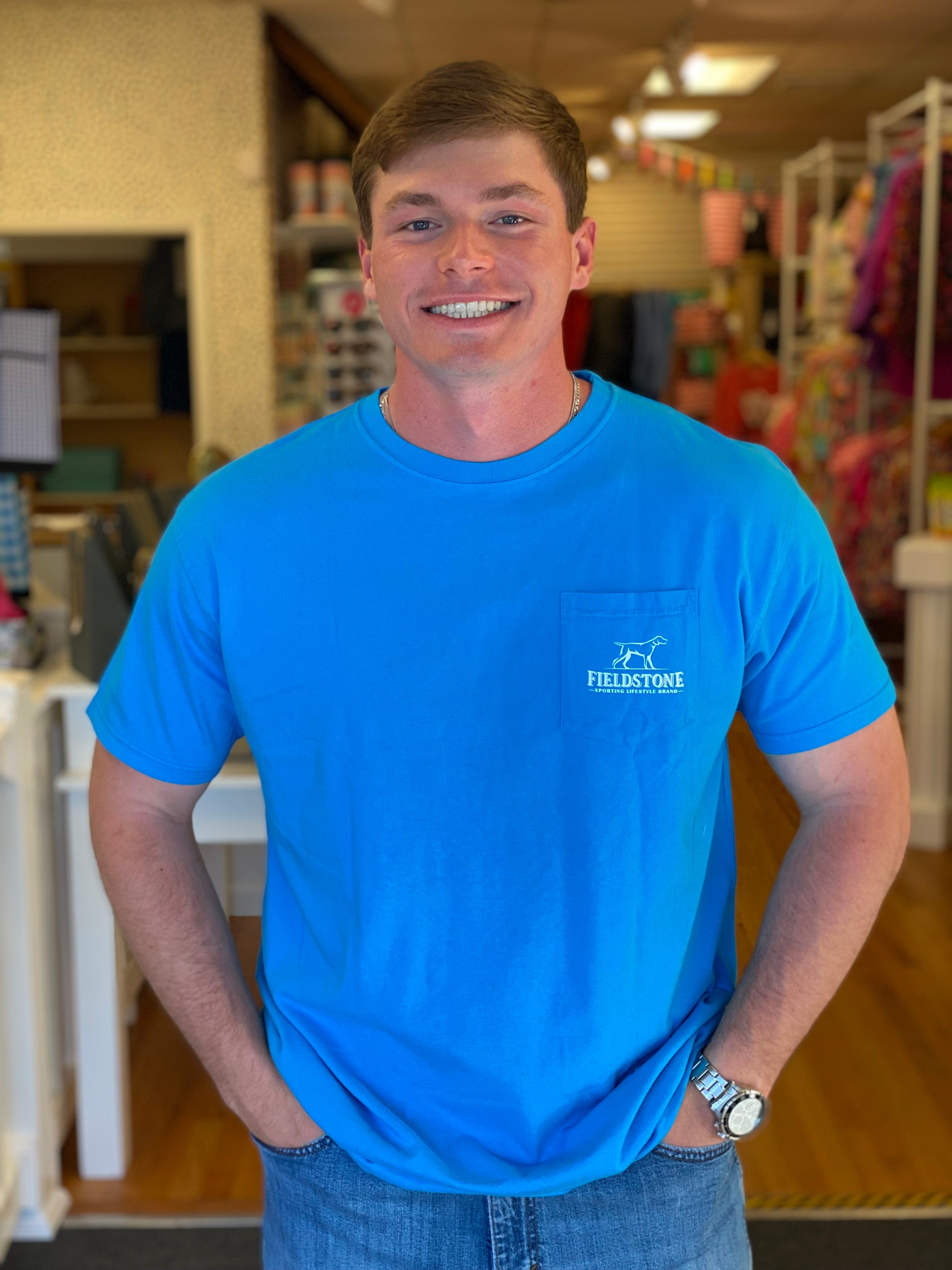 Fieldstone Short Sleeve Tee - Yellow Lab with Mallards