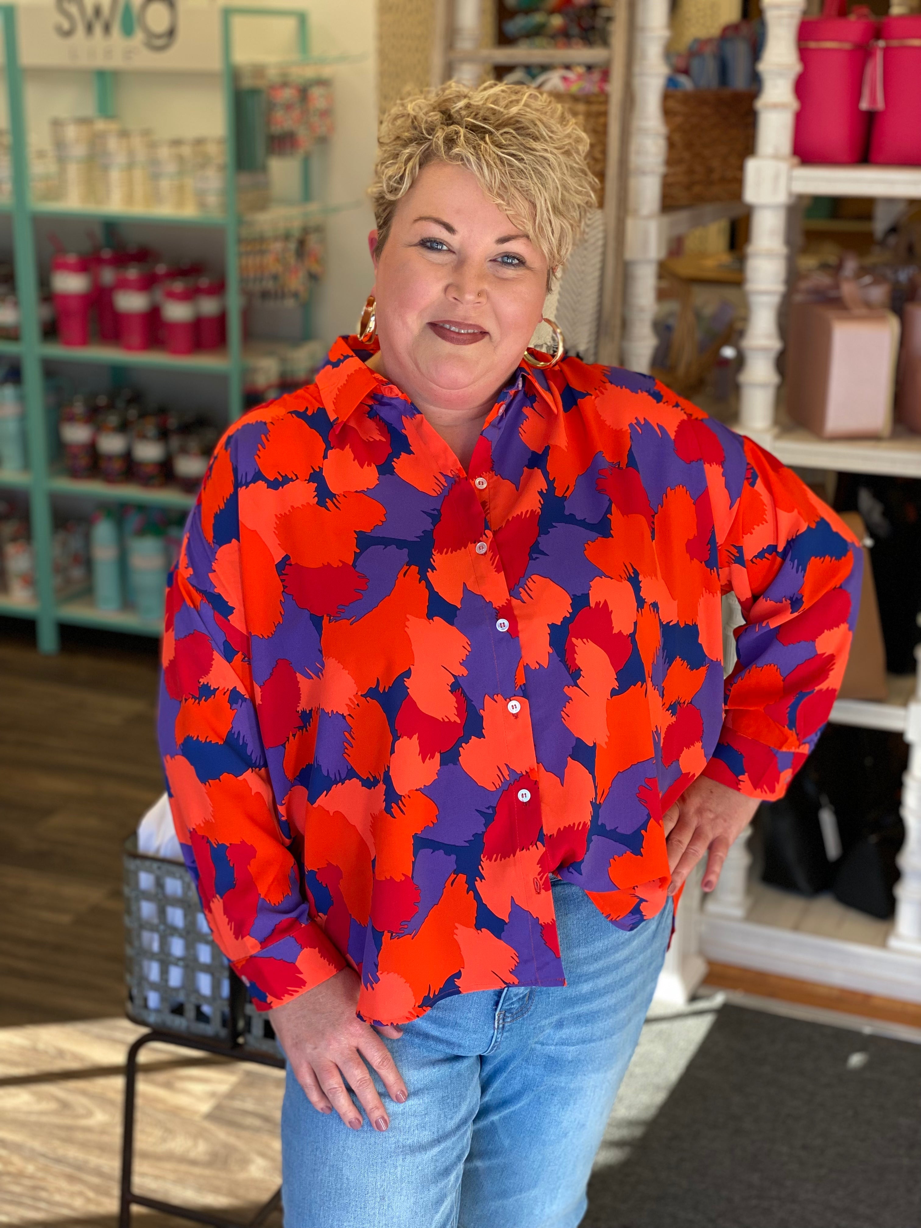 Michelle McDowell Ronan Top - Midnight Haze Orange