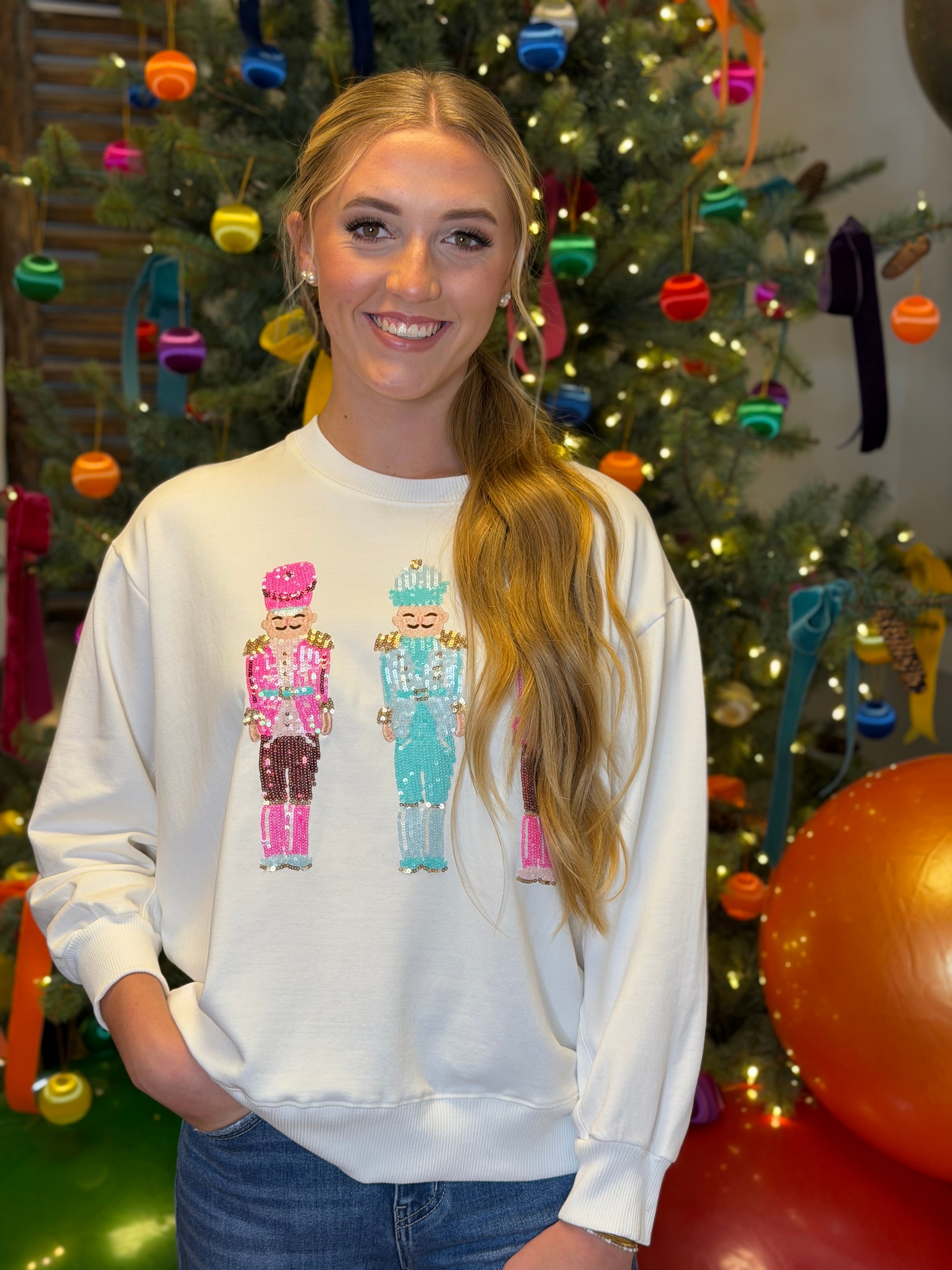 Mary Square Three Nutcrackers Sarah Sweatshirt