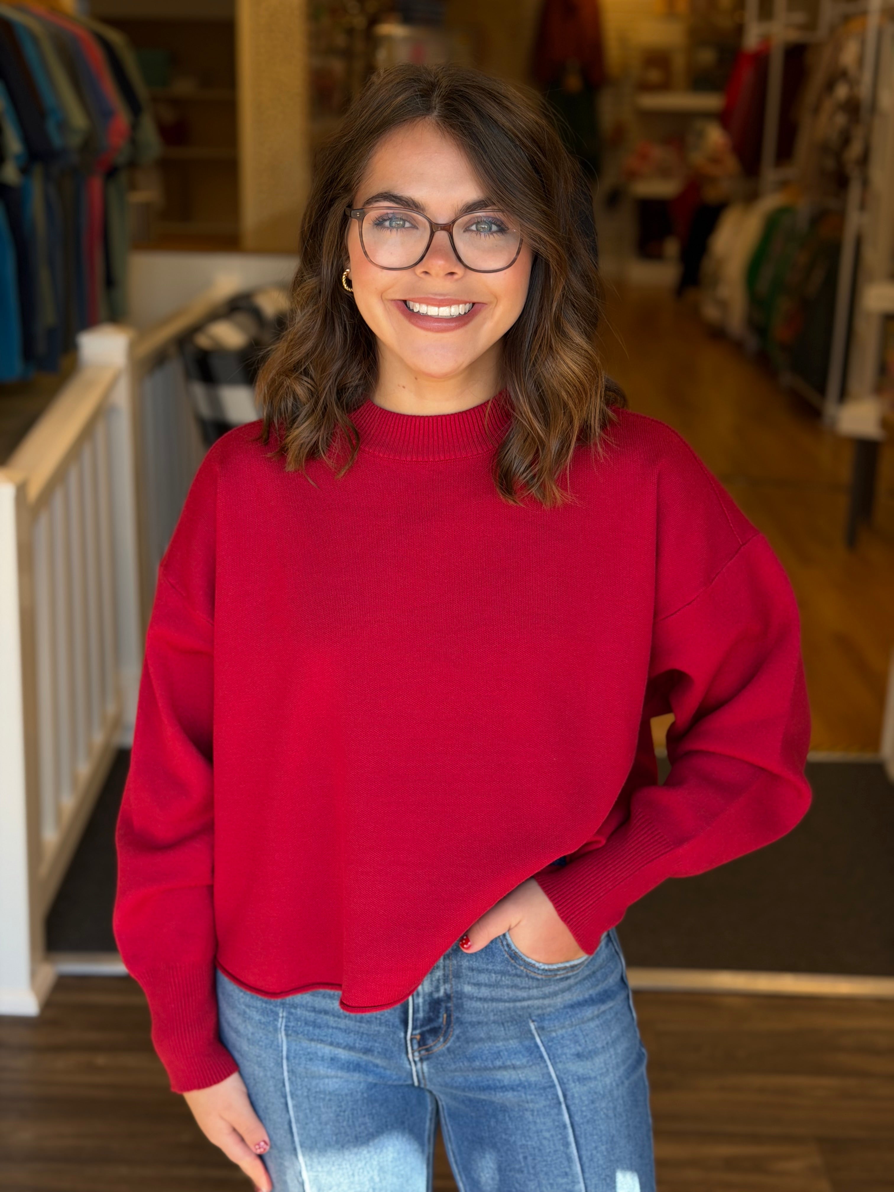 Winter Days Sweater - Wine