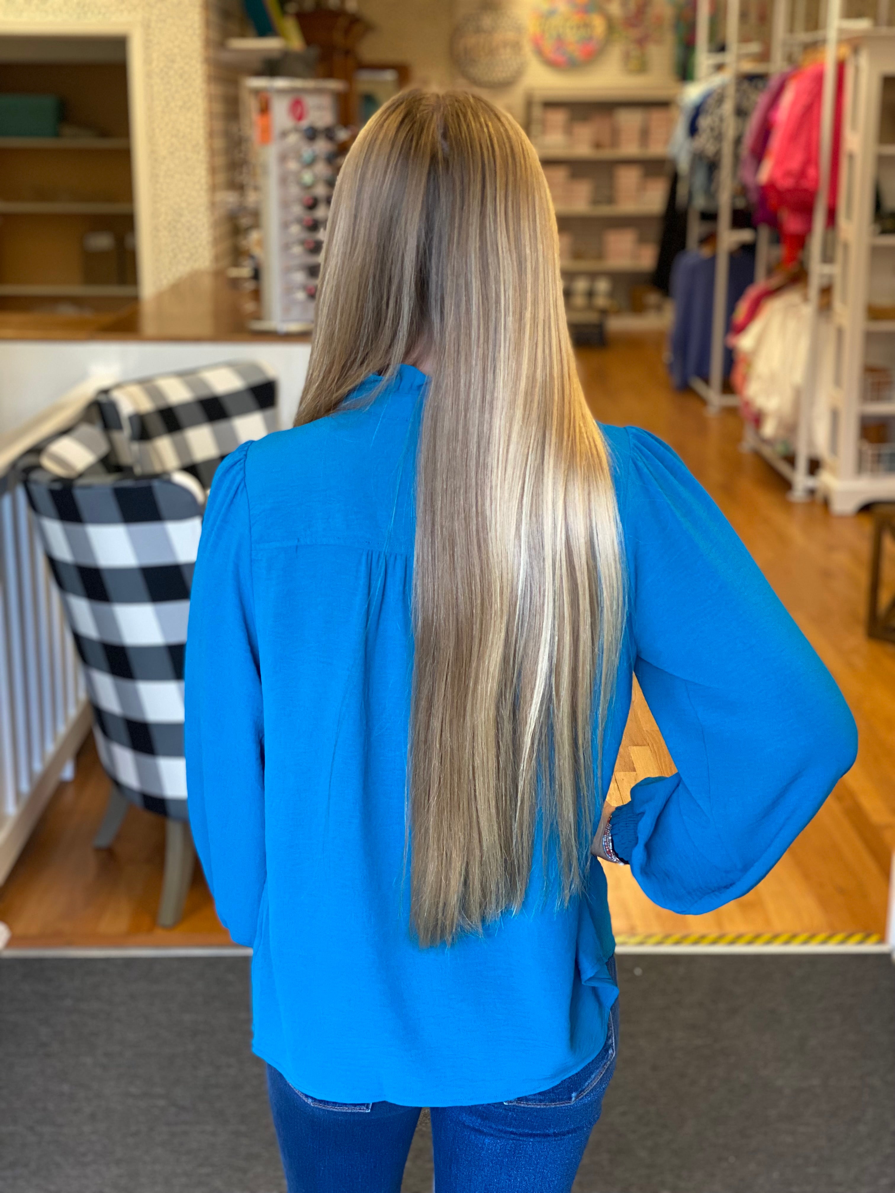 Fallen Leaves Top - Teal