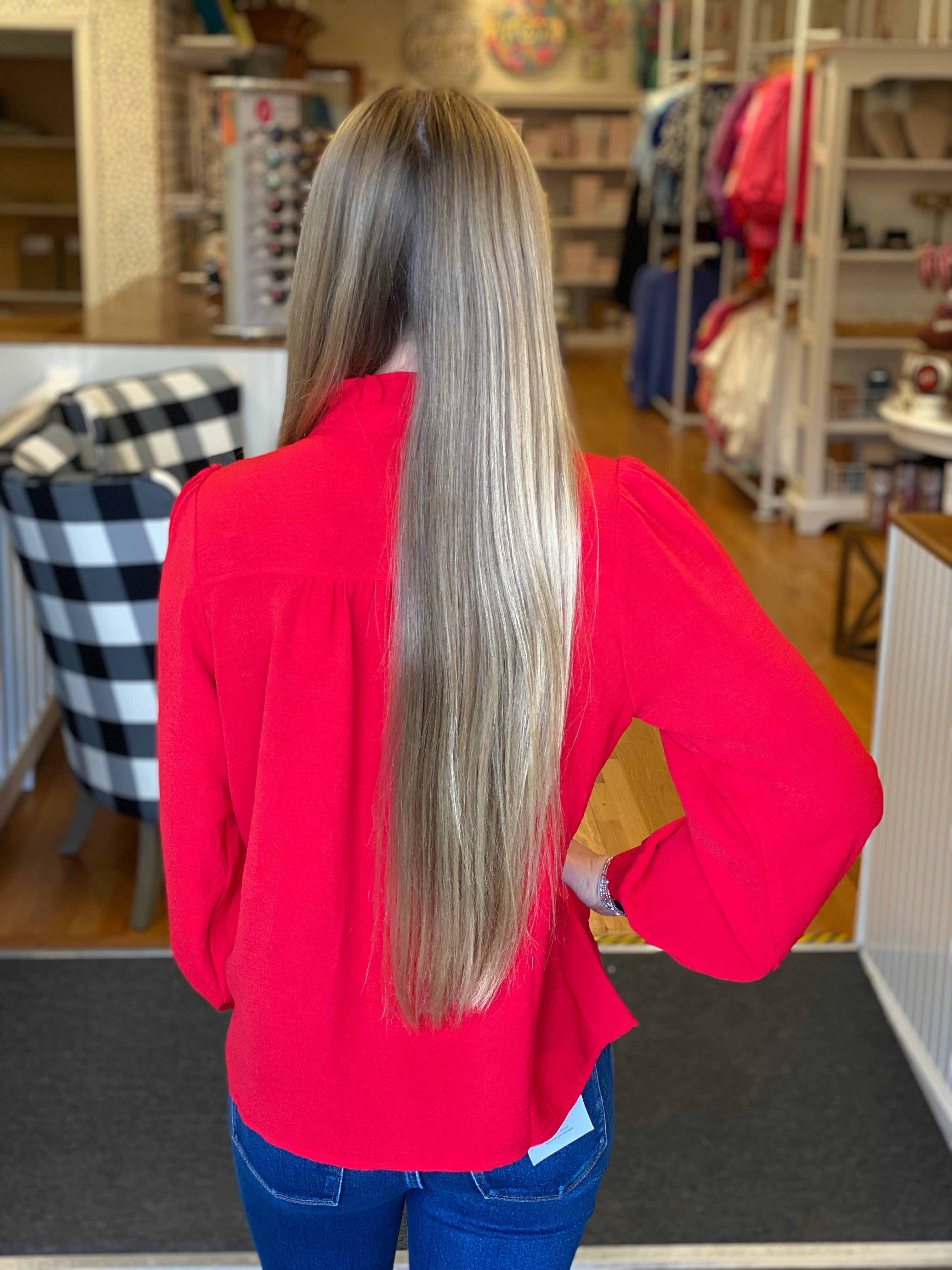 Fallen Leaves Top - Red