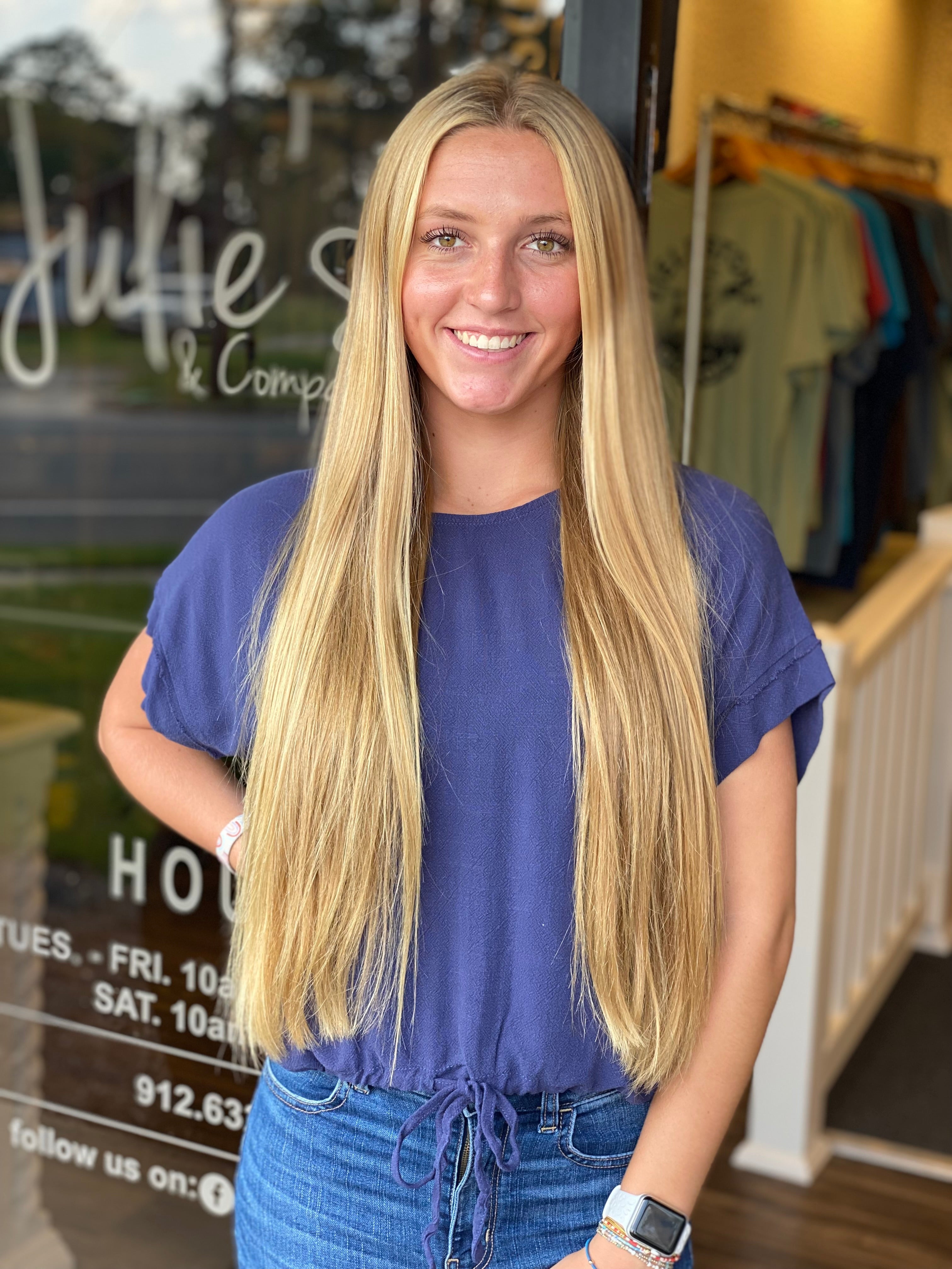 Anything But Basic Top - Navy