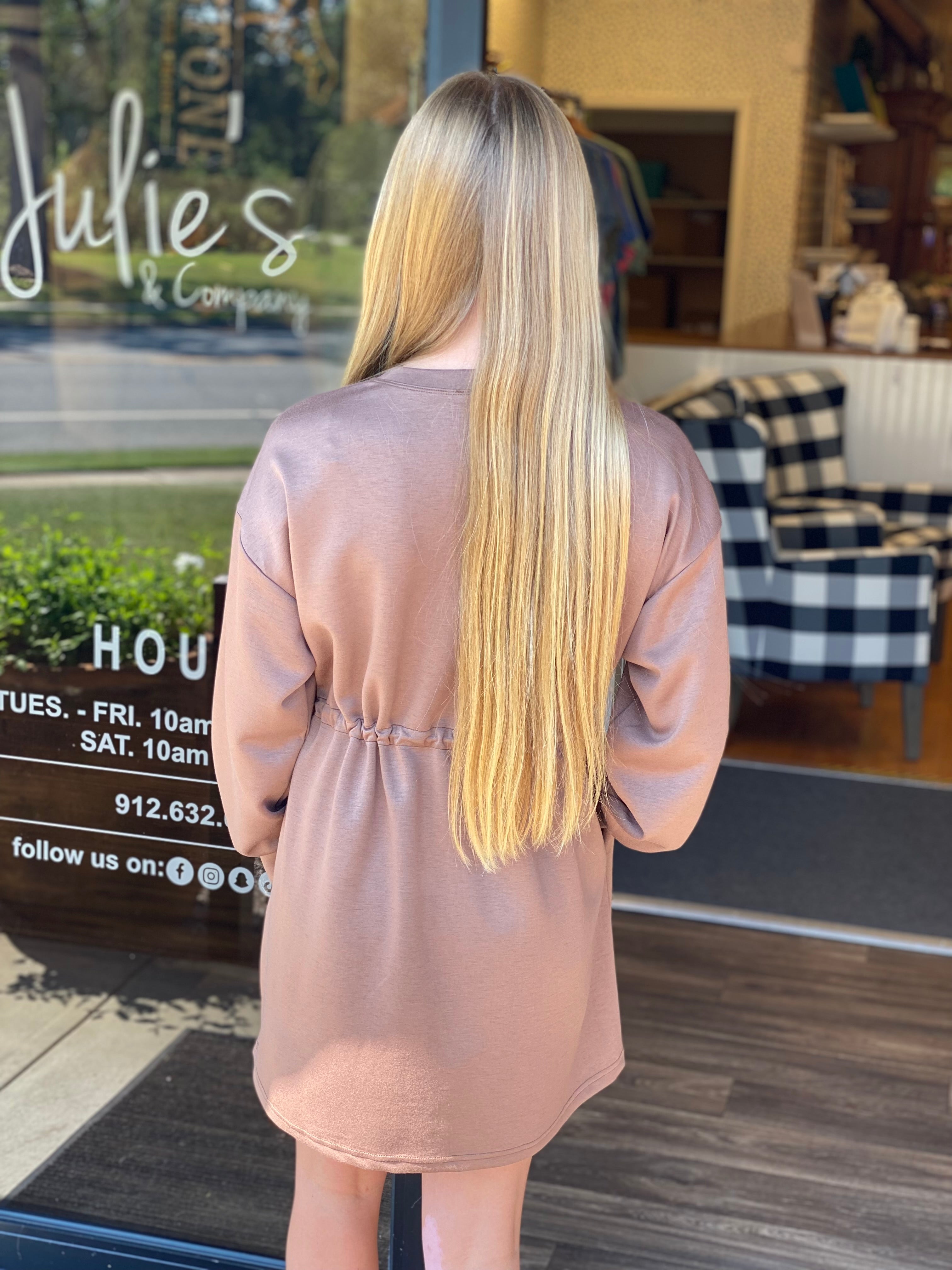 Take It Easy Dress - Brown