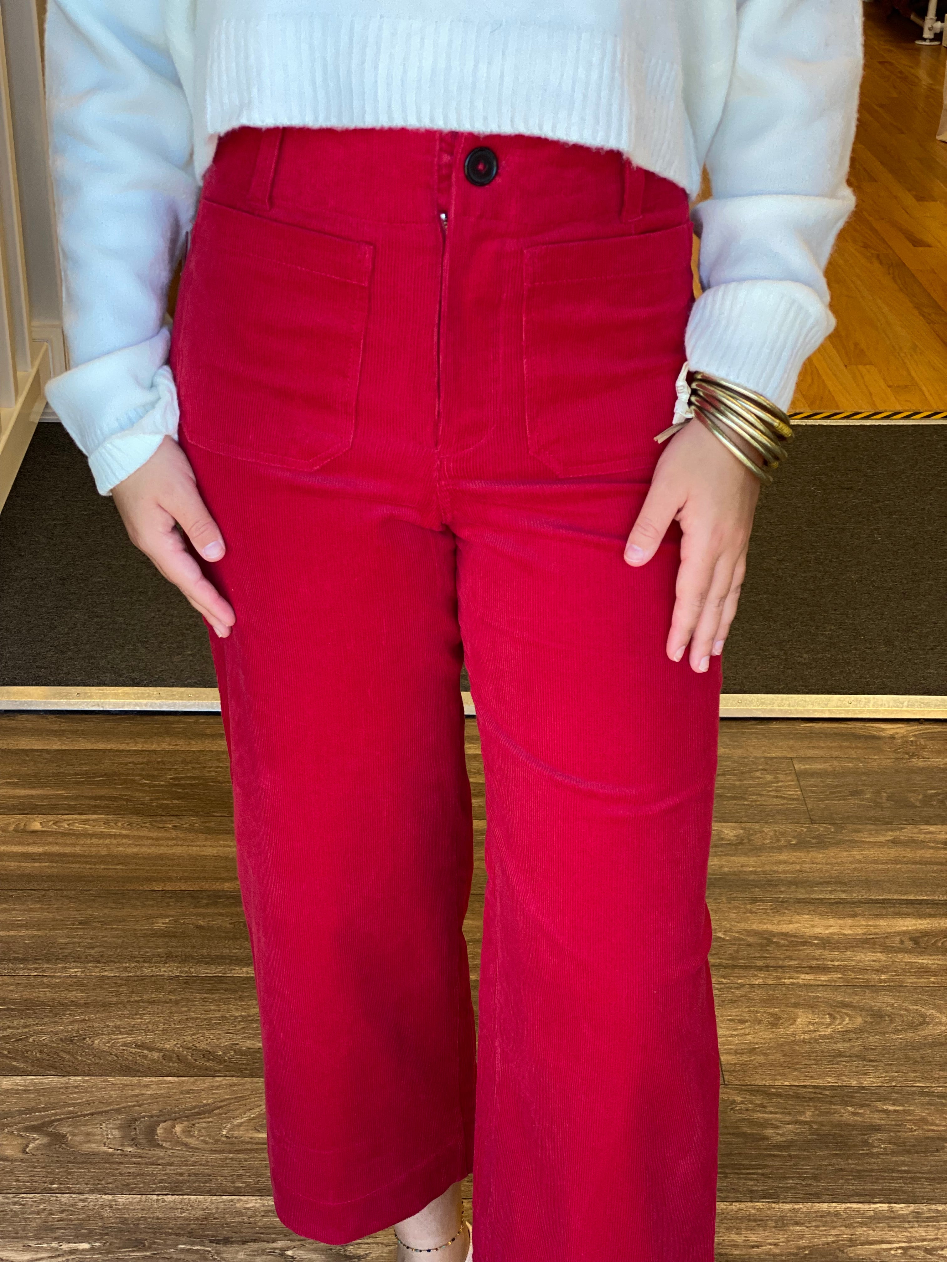 Simply Southern Corduroy Pants - Red