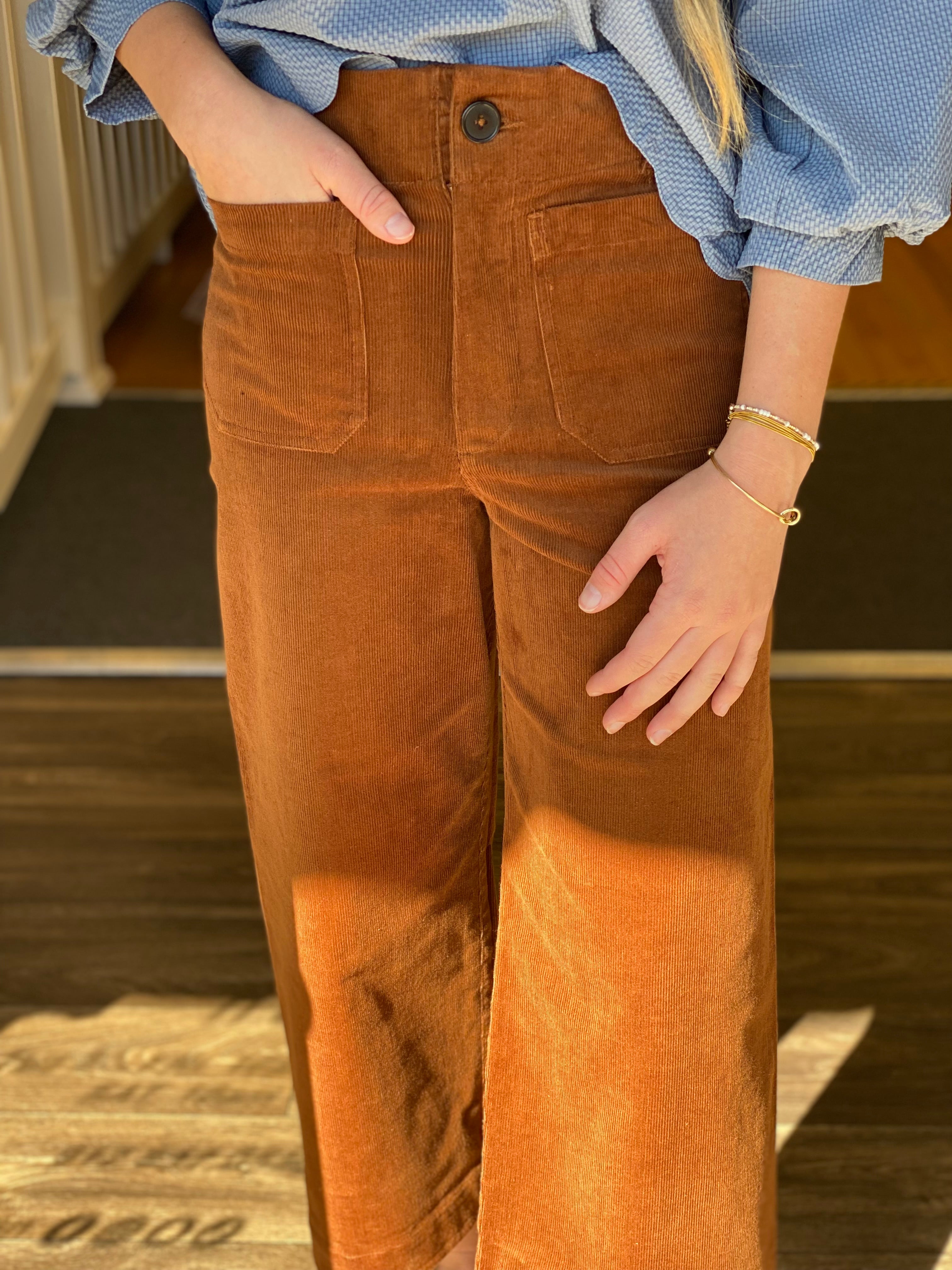 Simply Southern Corduroy Pants - Brown