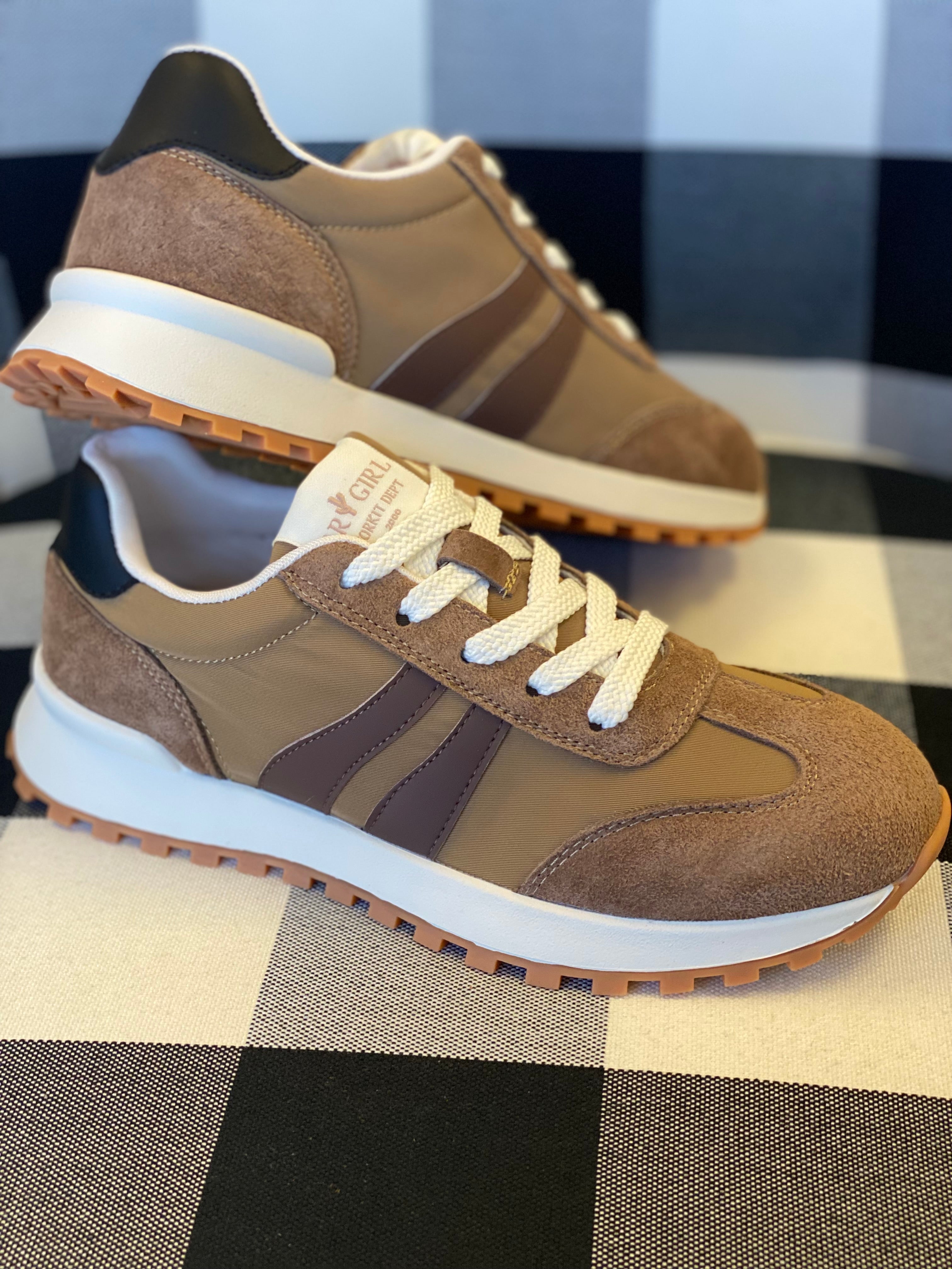 Brown and Black Sneakers