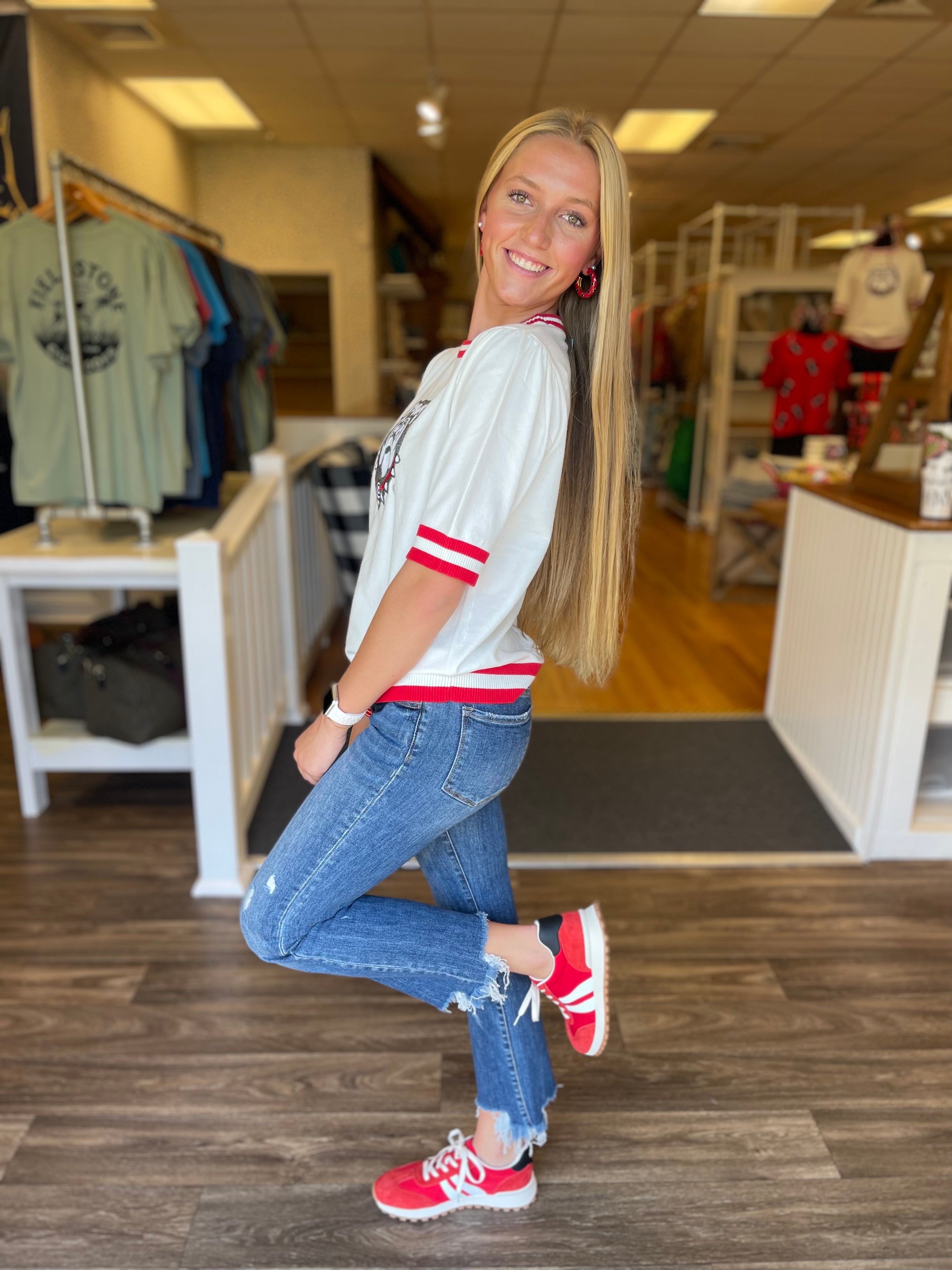 UGA Varsity Short Sleeve Sweater