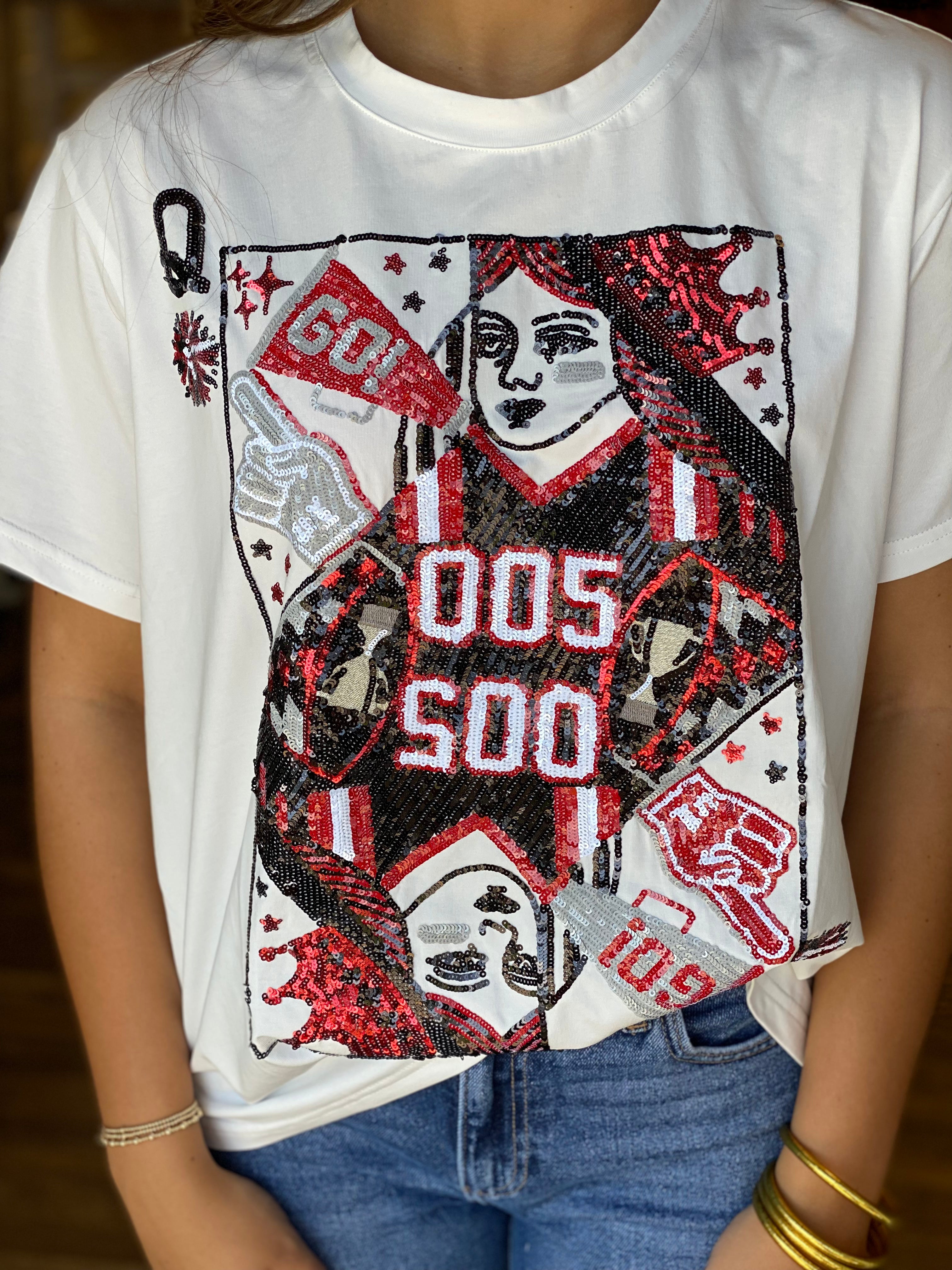 Queen of Sparkle Gameday Card Tee
