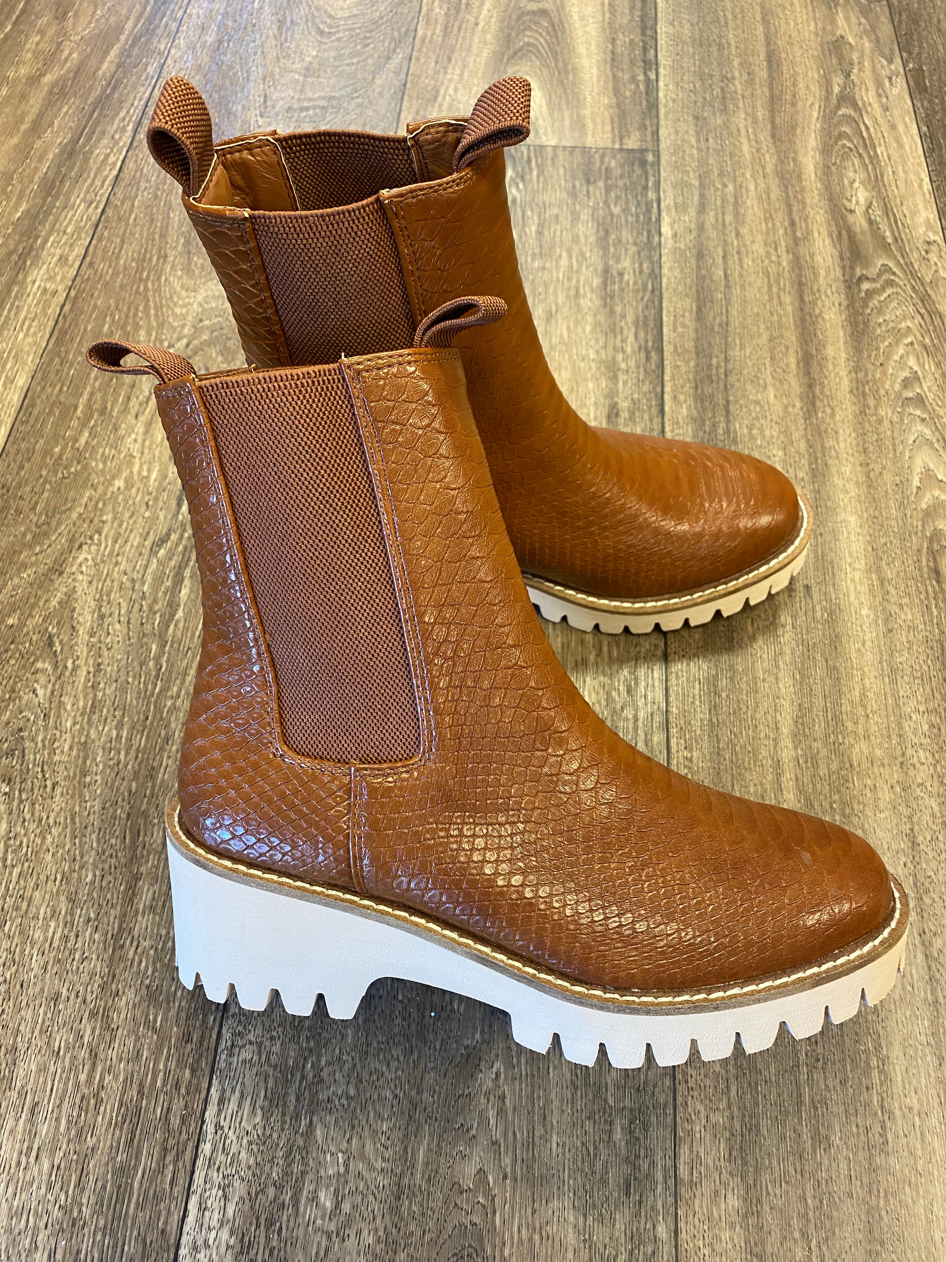 Matisse Chase Cognac Snake Boot