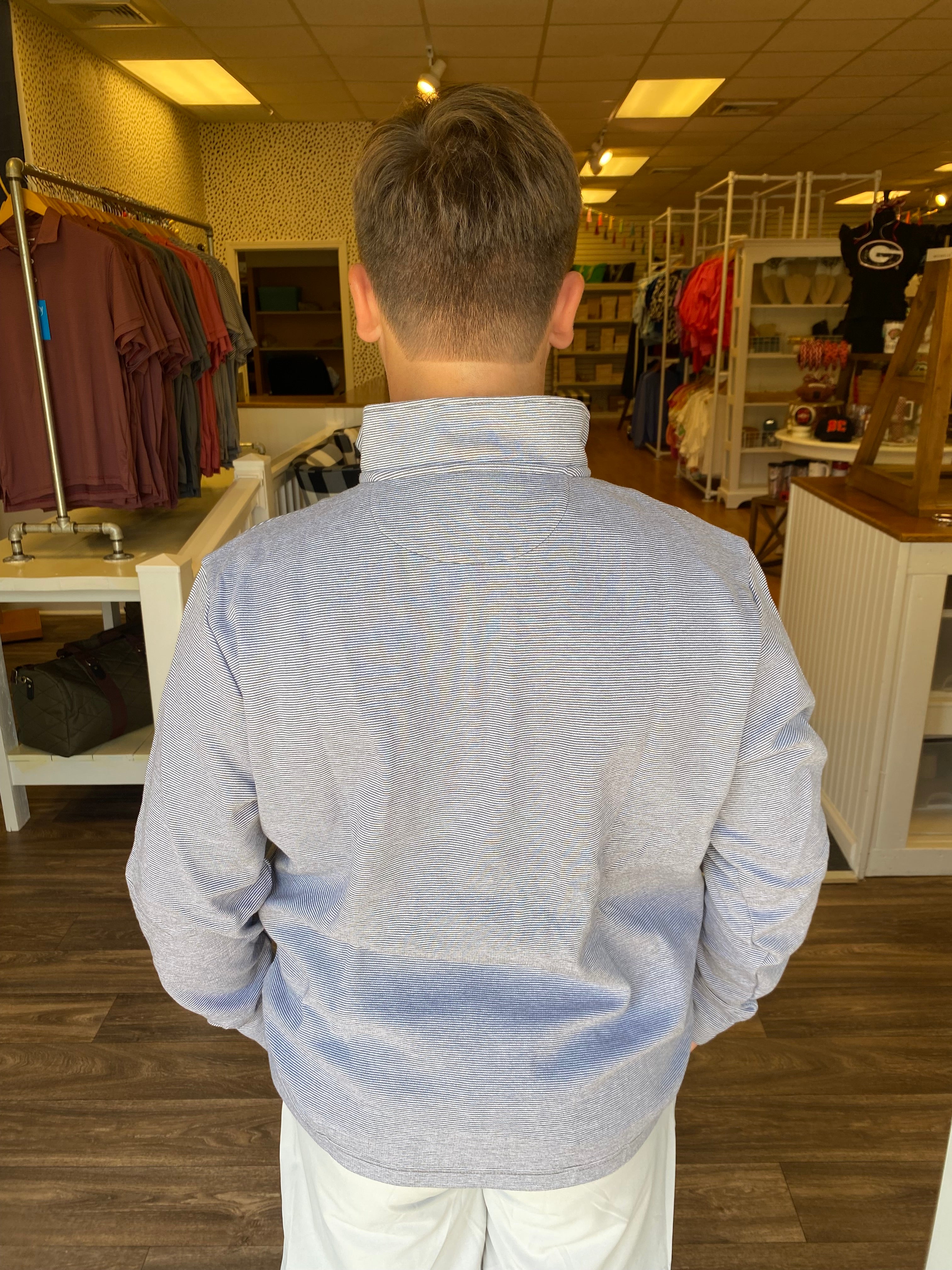 Simply Southern Quarter Zip Pullover - Light Grey