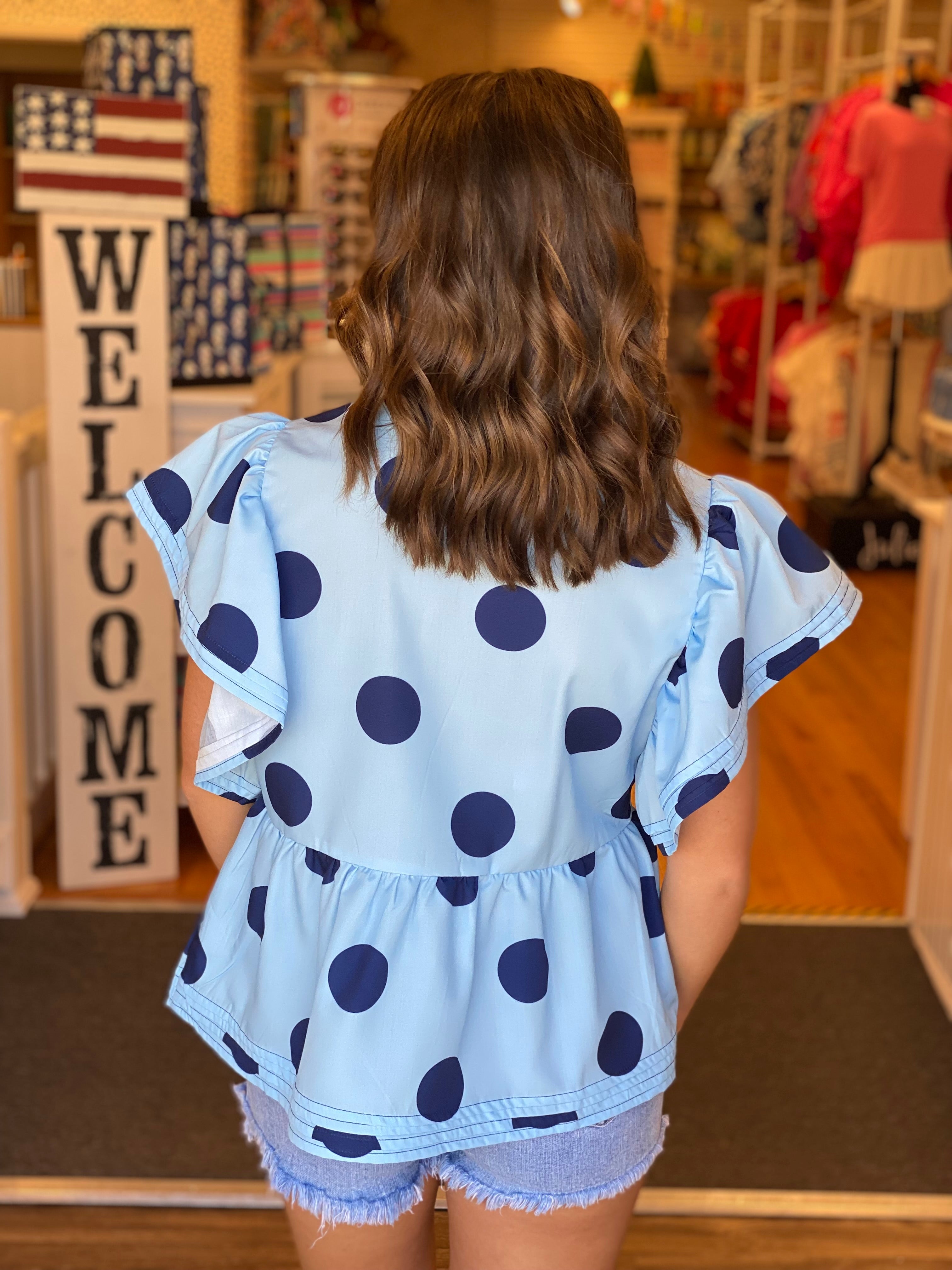 Polka Dot Spring Blouse