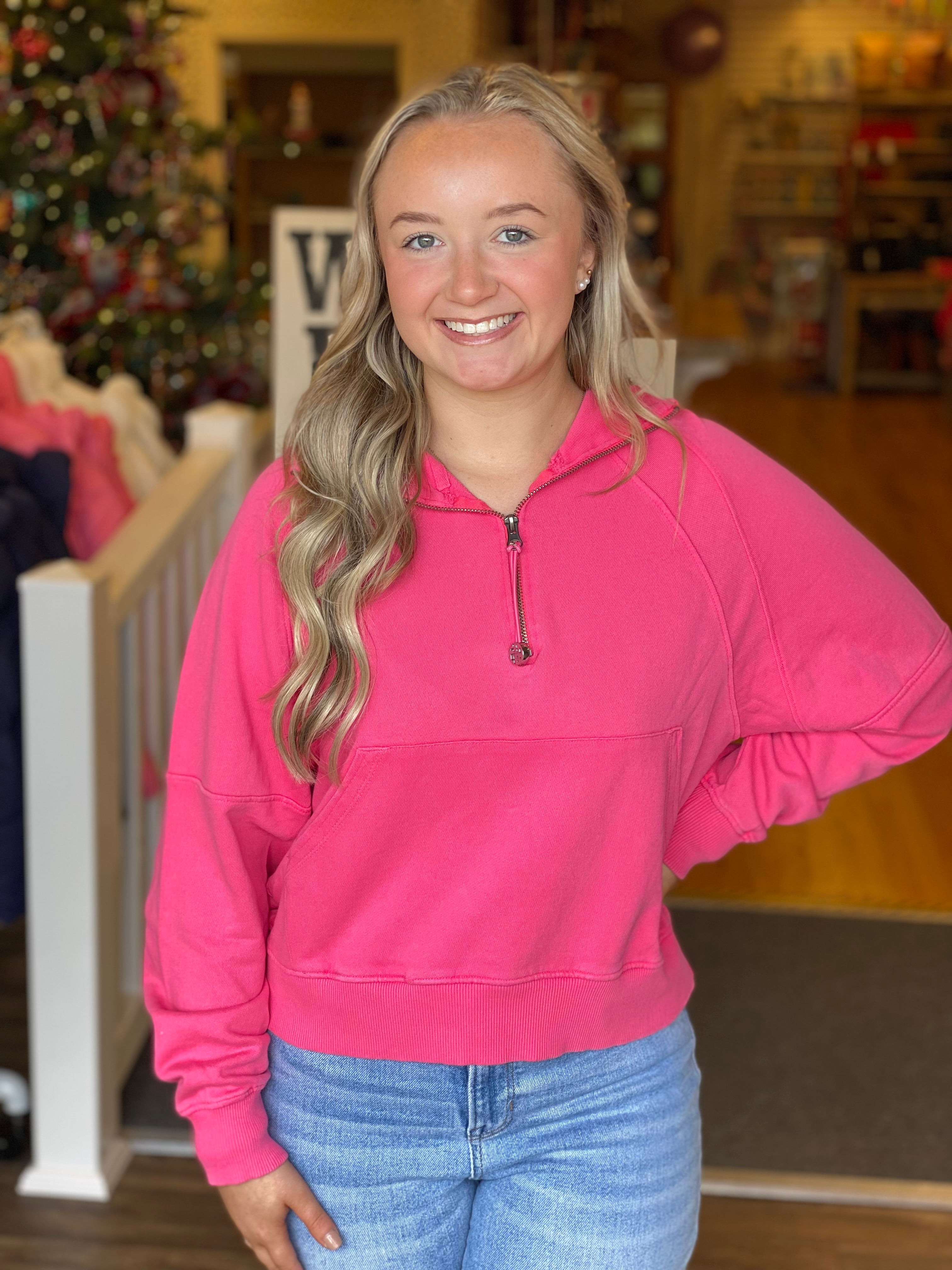 Simply Southern Scuba Pullover - Pink