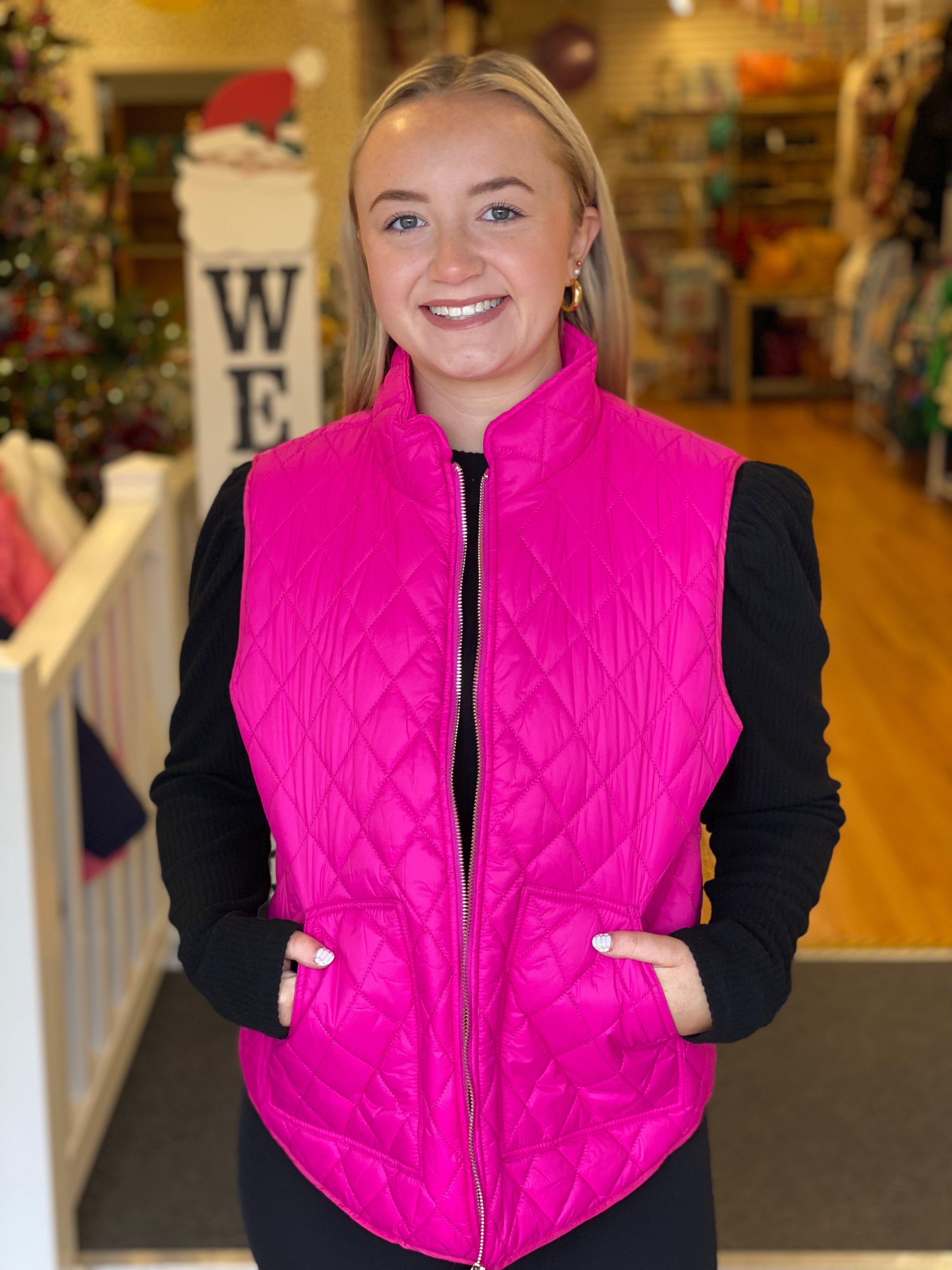 The Aspen Vest - Hot Pink