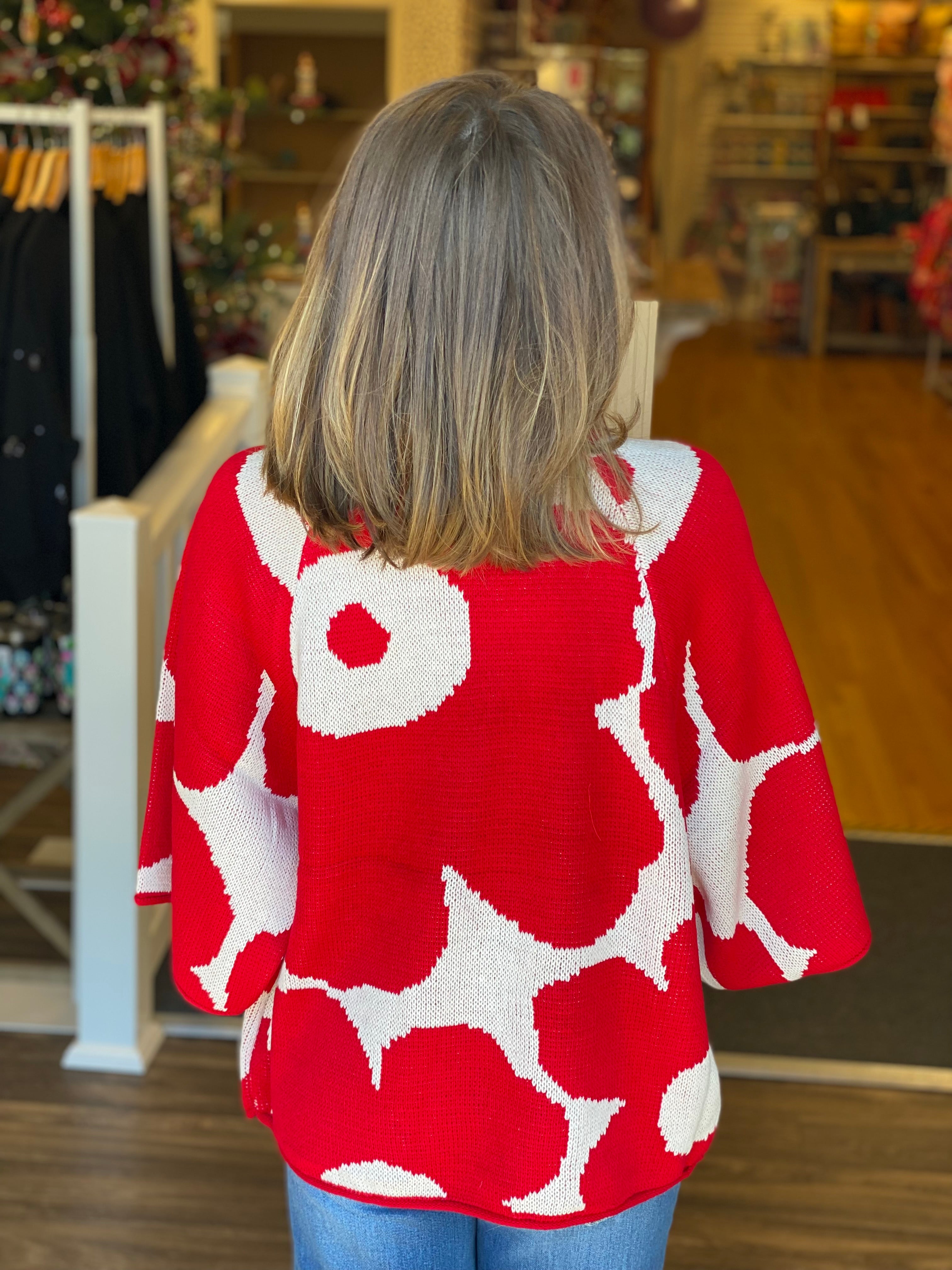 Red and White Sweater