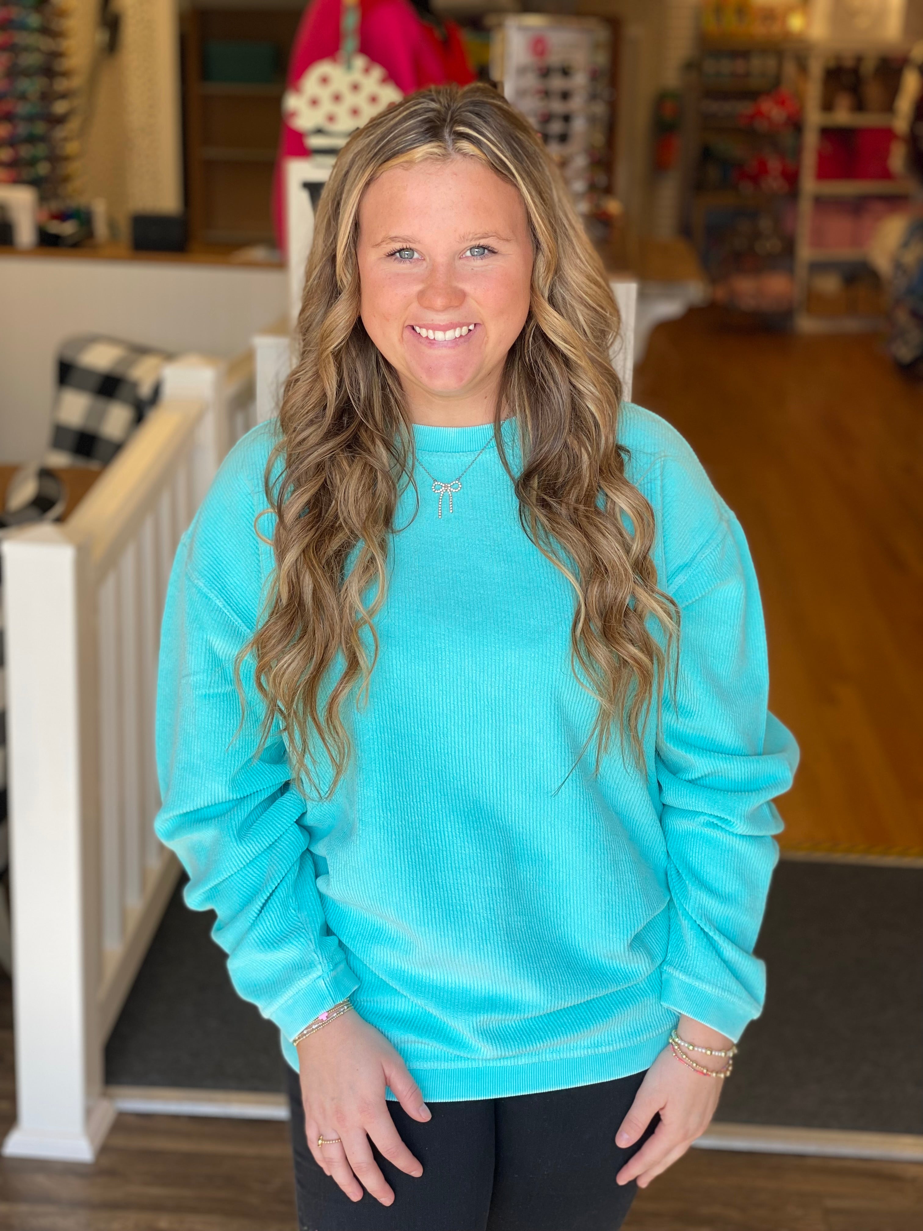 Charles River Camden Crew Neck Sweatshirt - Seafoam