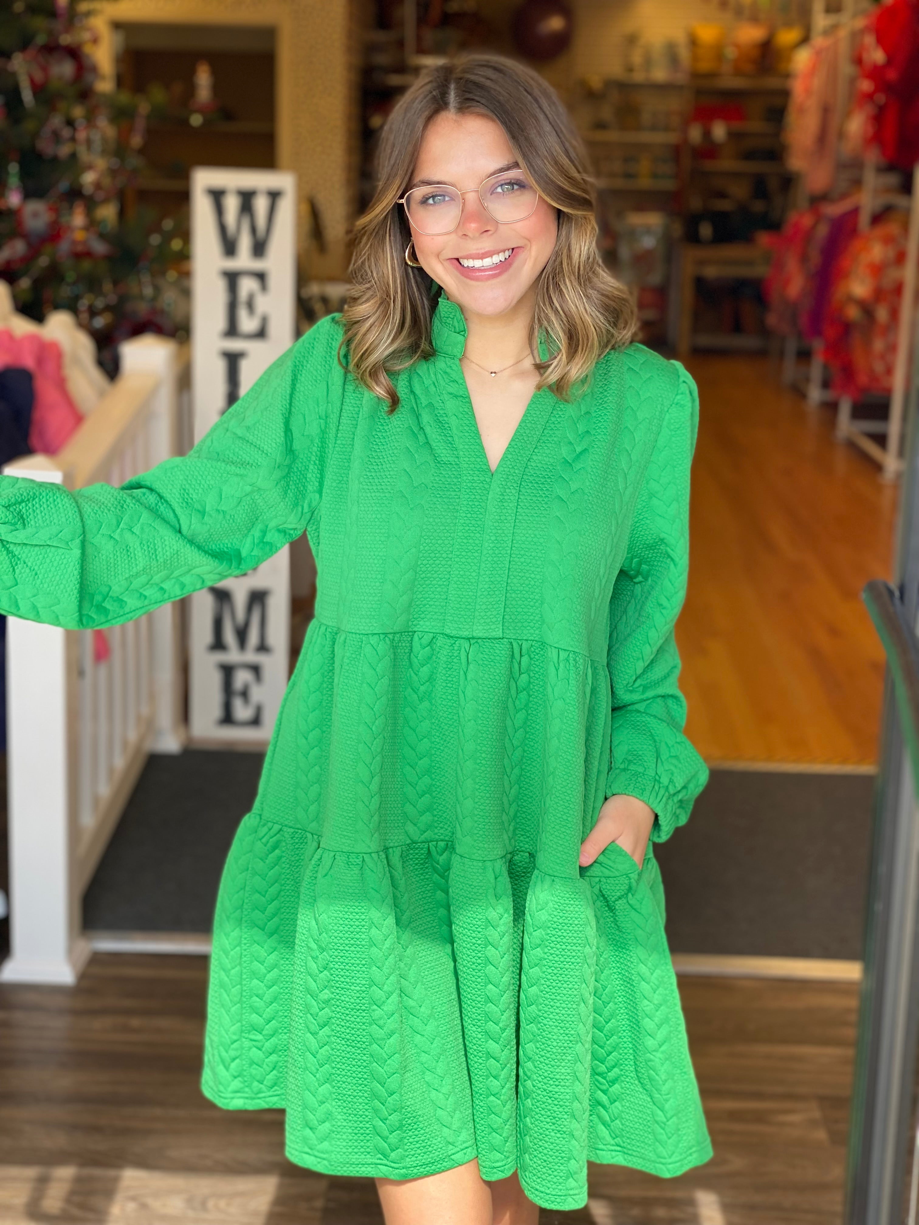 The Rachel Dress - Green