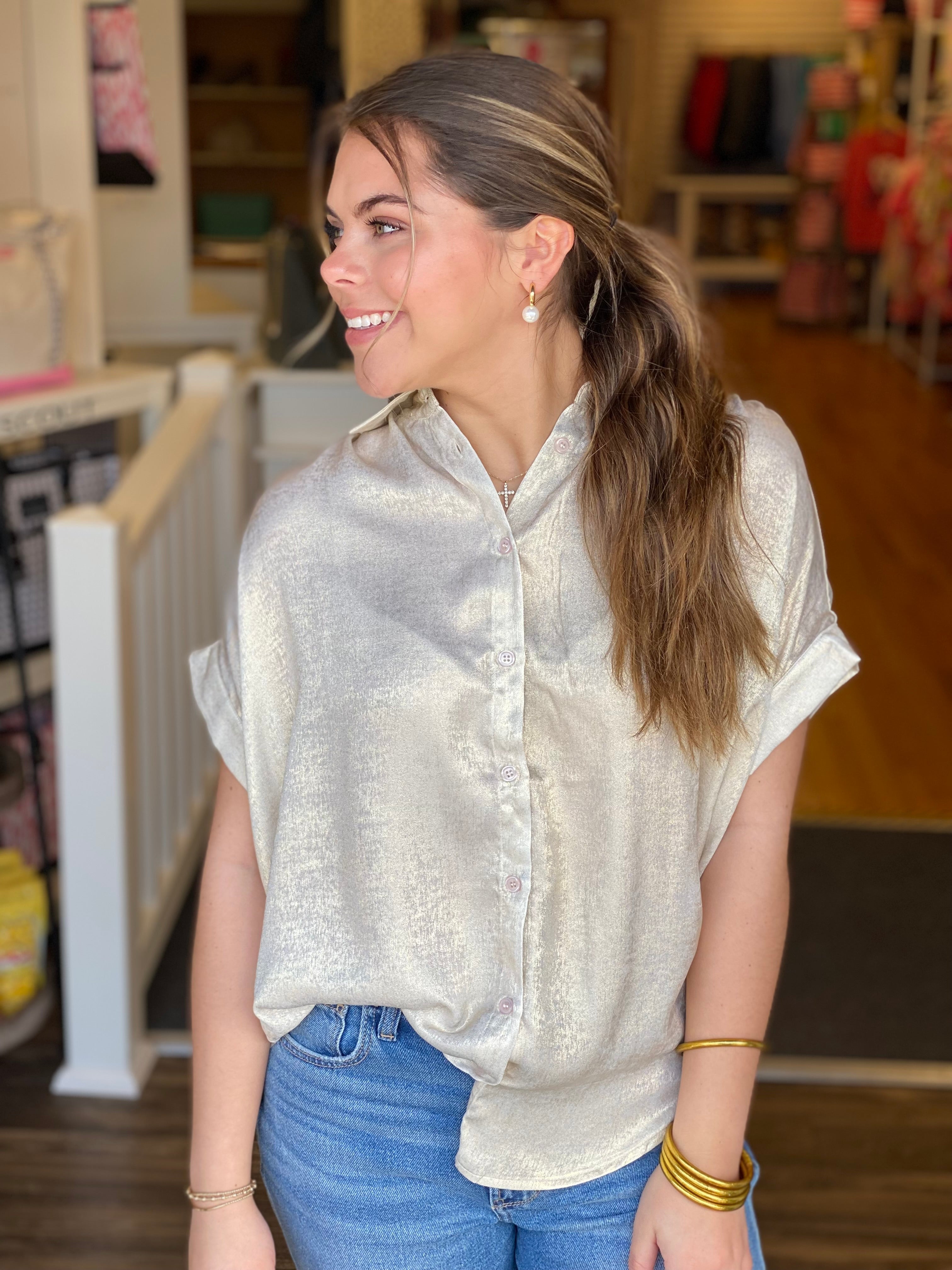 Pearl Button Up Top