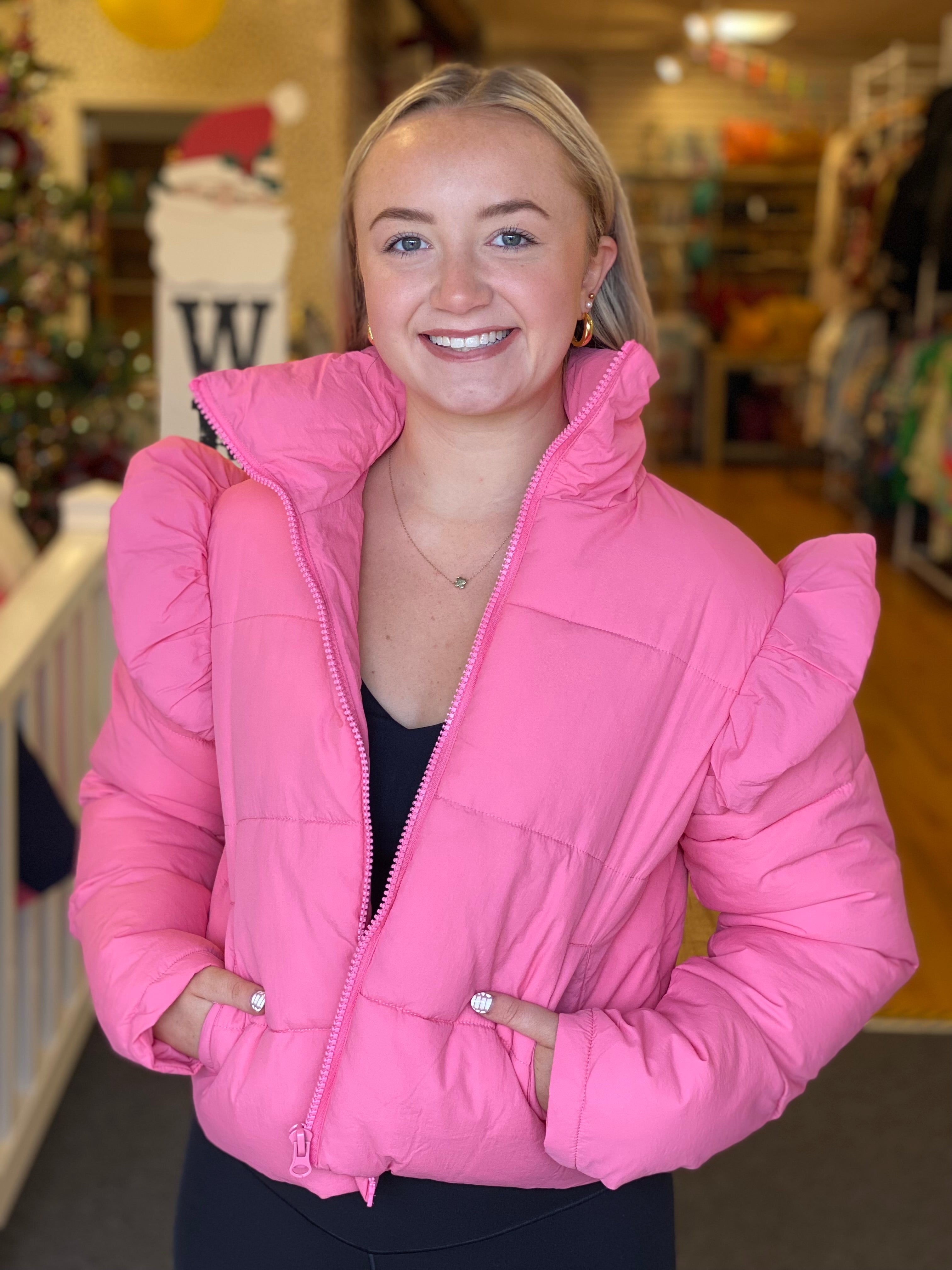 Simply Southern Puffy Jacket - Pink