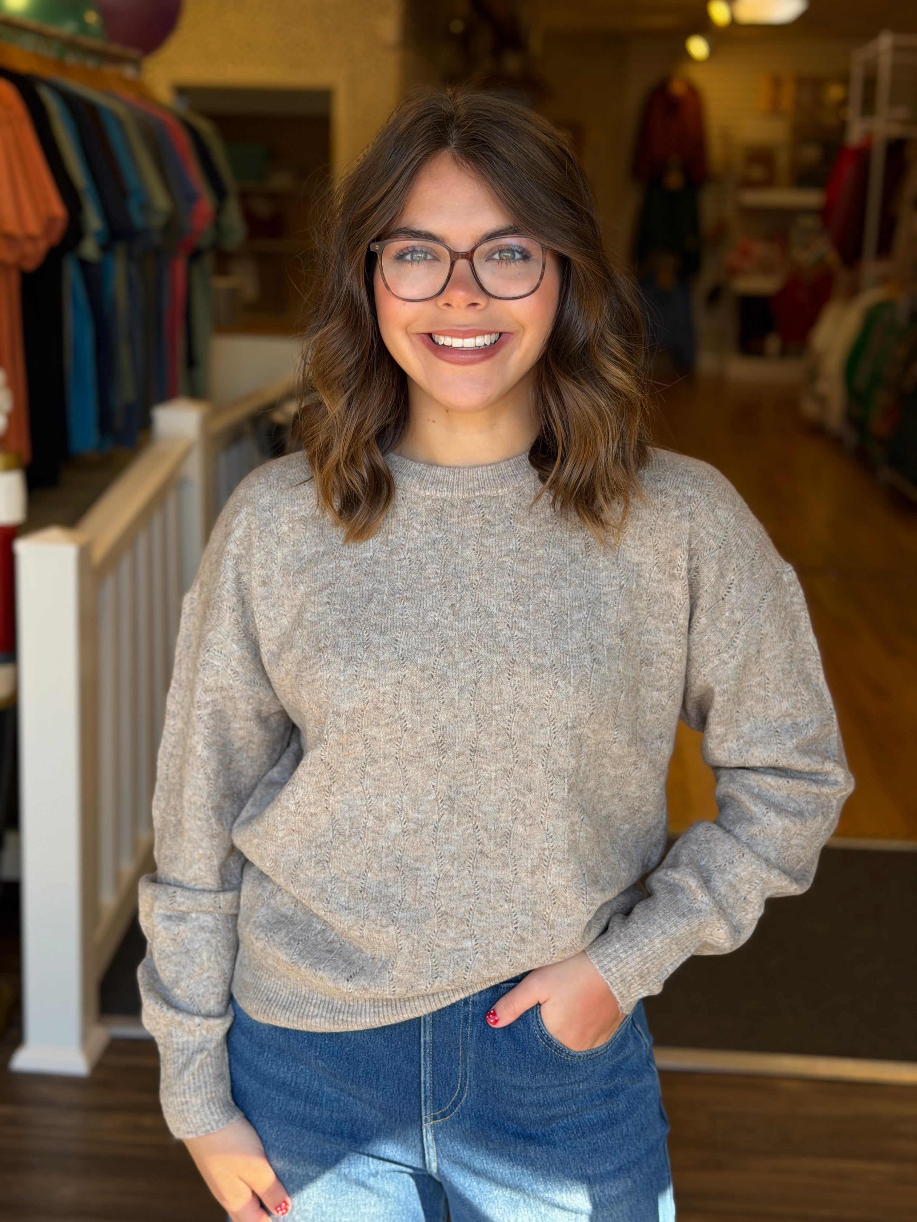 Classic Crochet Knit Sweater