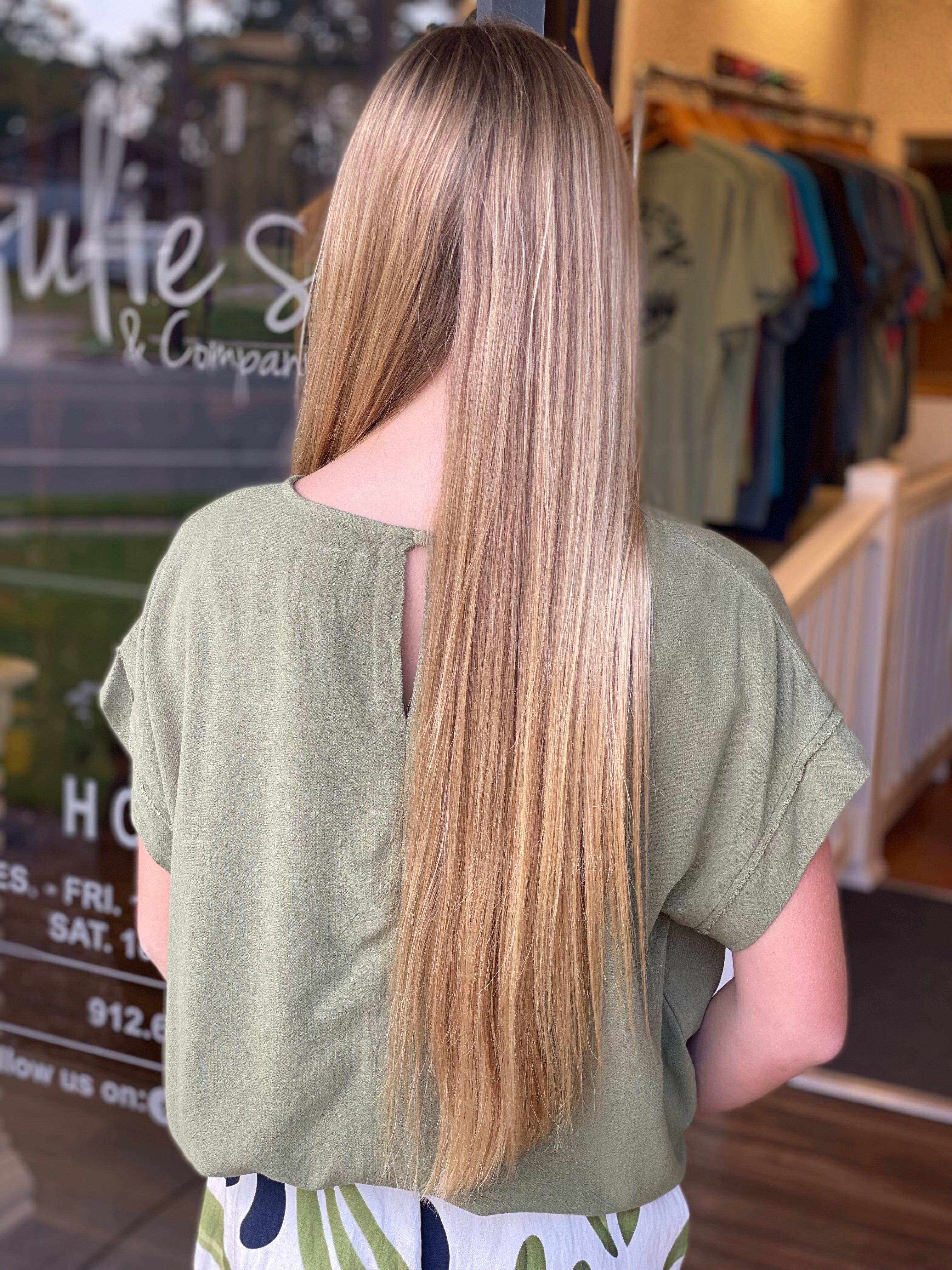 Anything But Basic Top - Olive