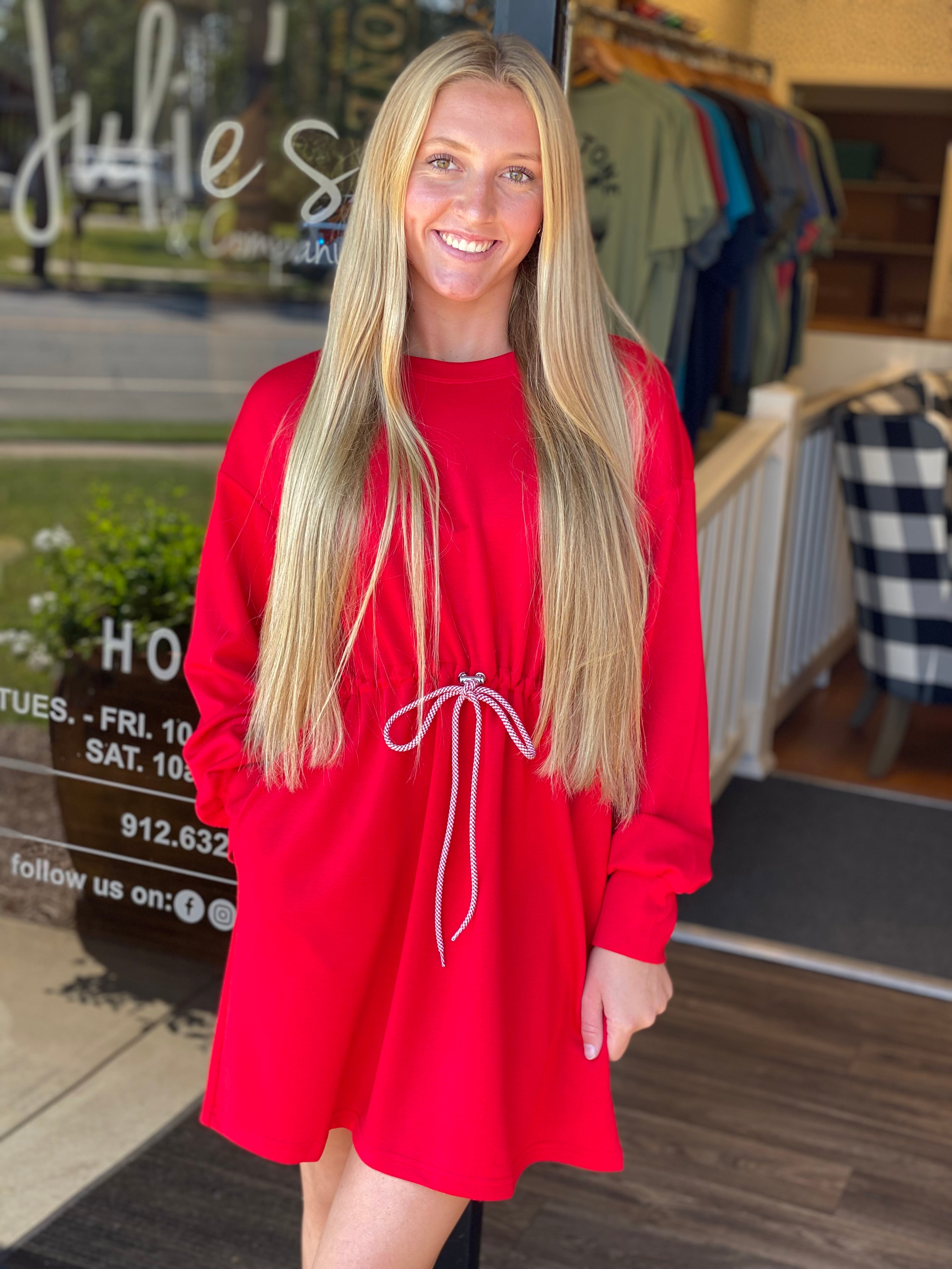 Take It Easy Dress - Red