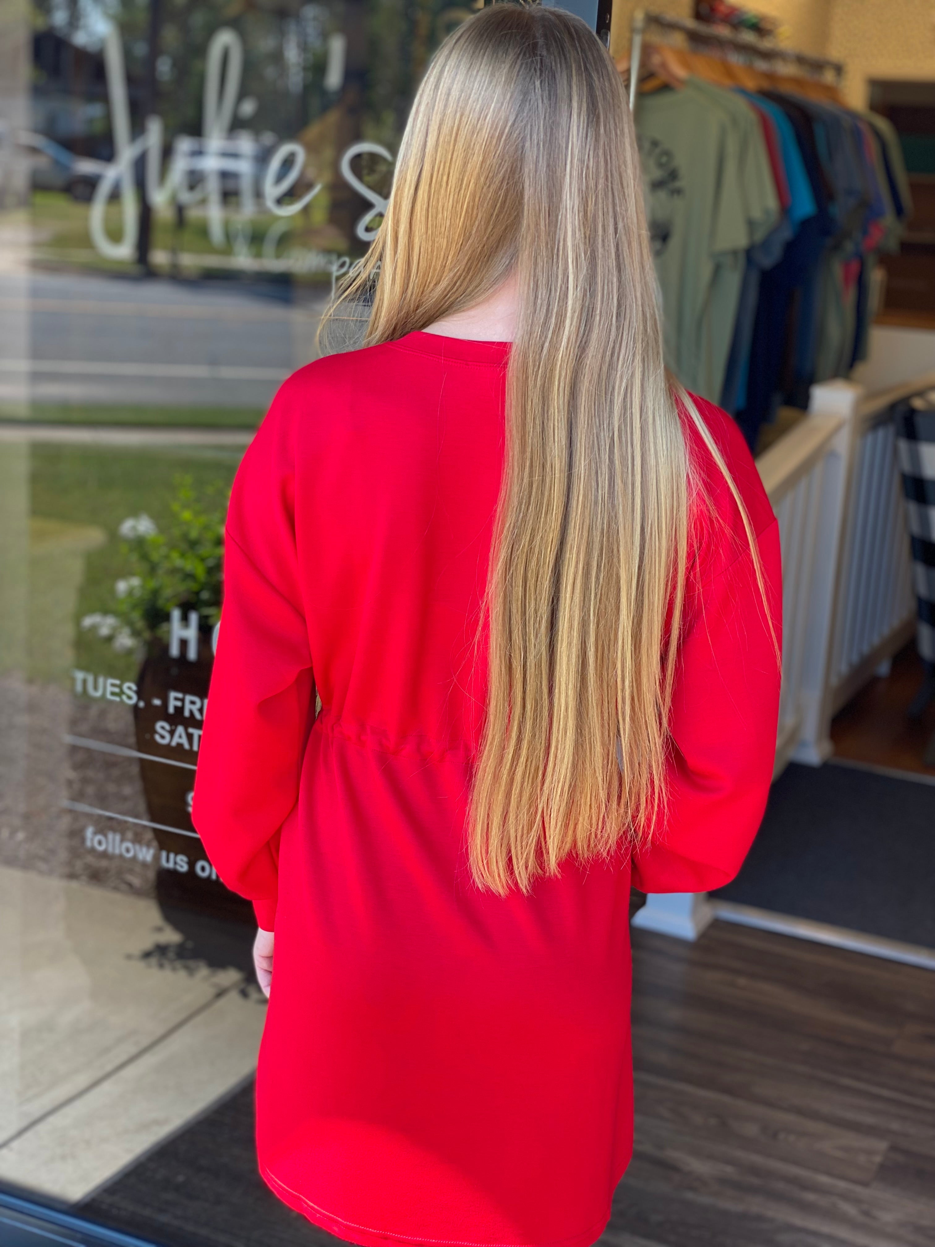 Take It Easy Dress - Red