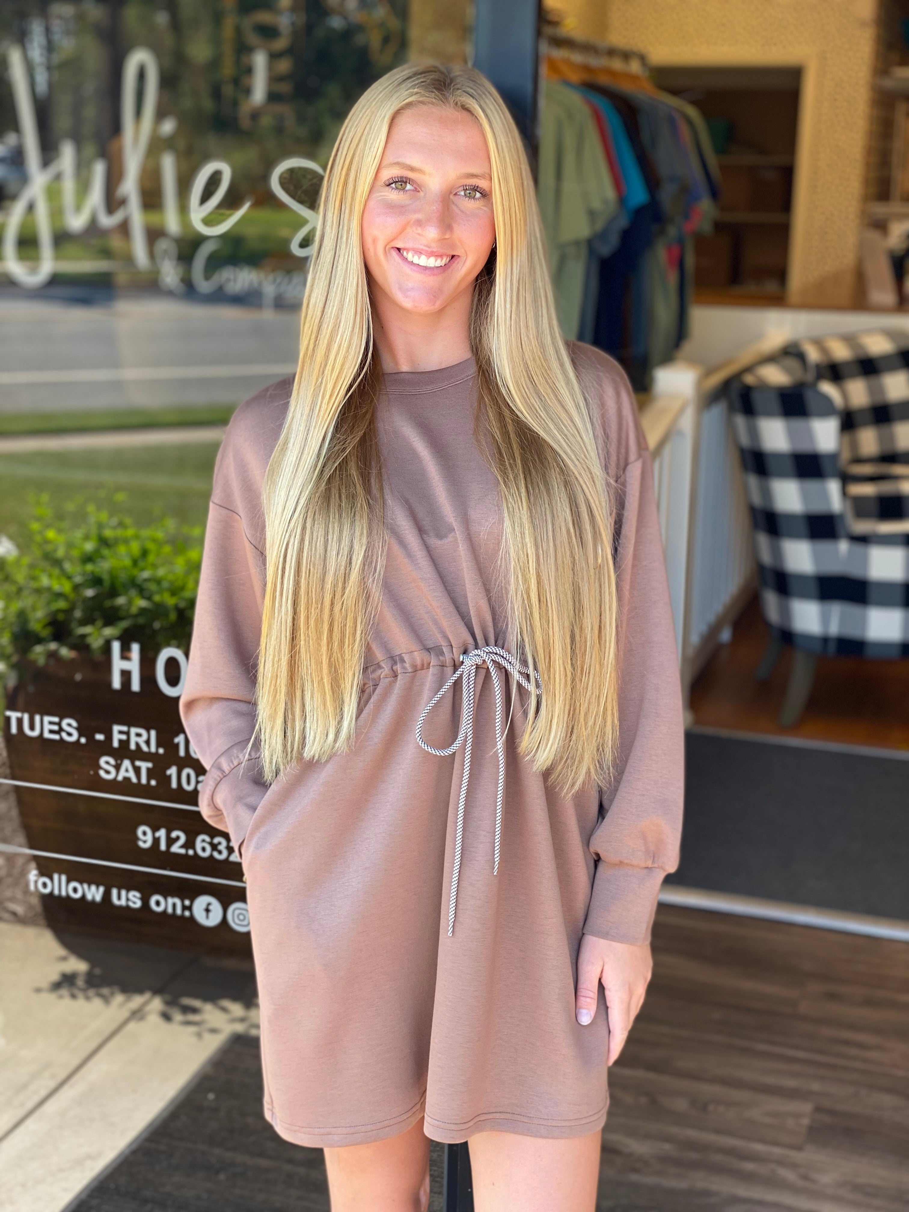 Take It Easy Dress - Brown