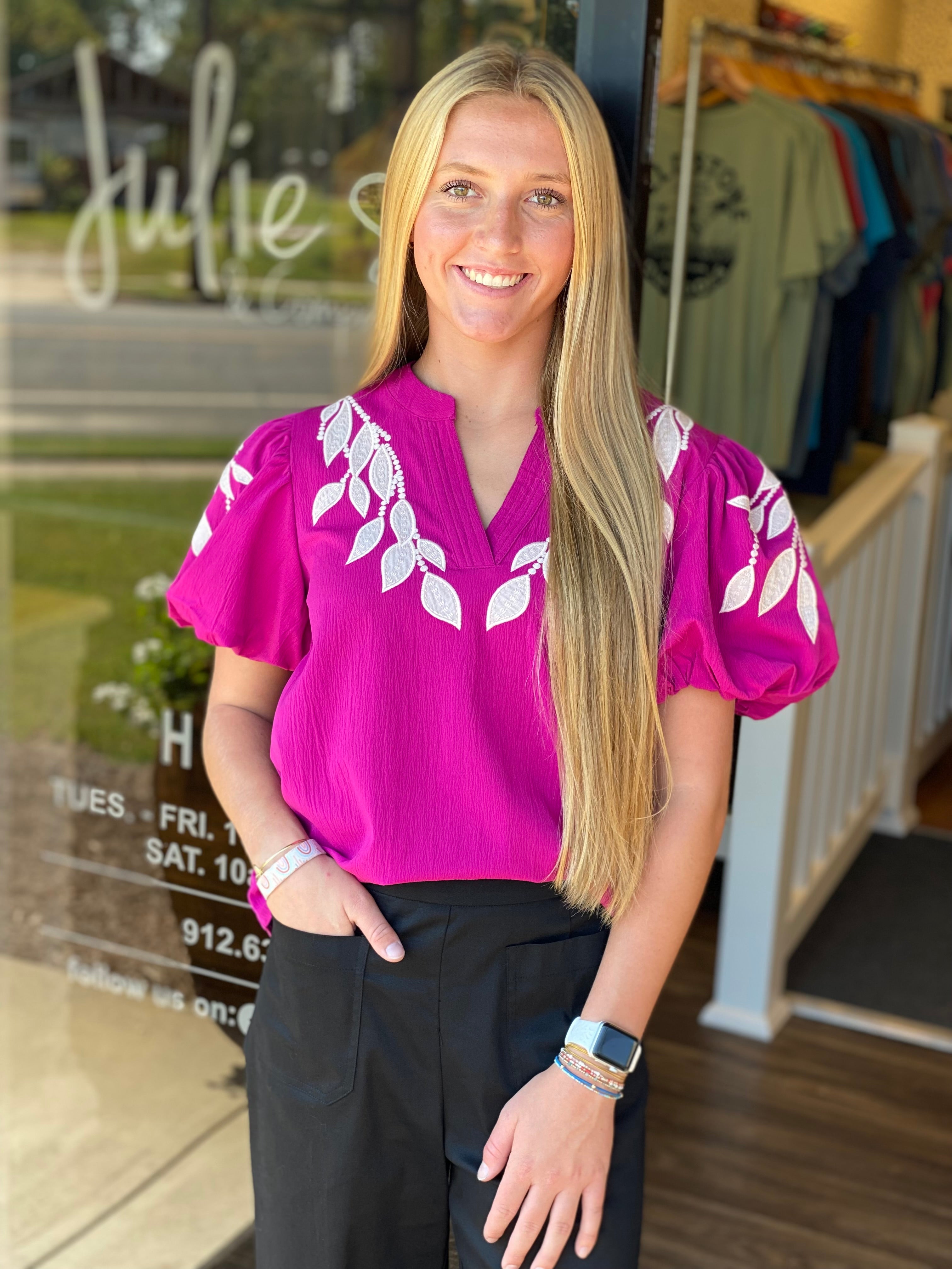 Busy Days Top - Magenta