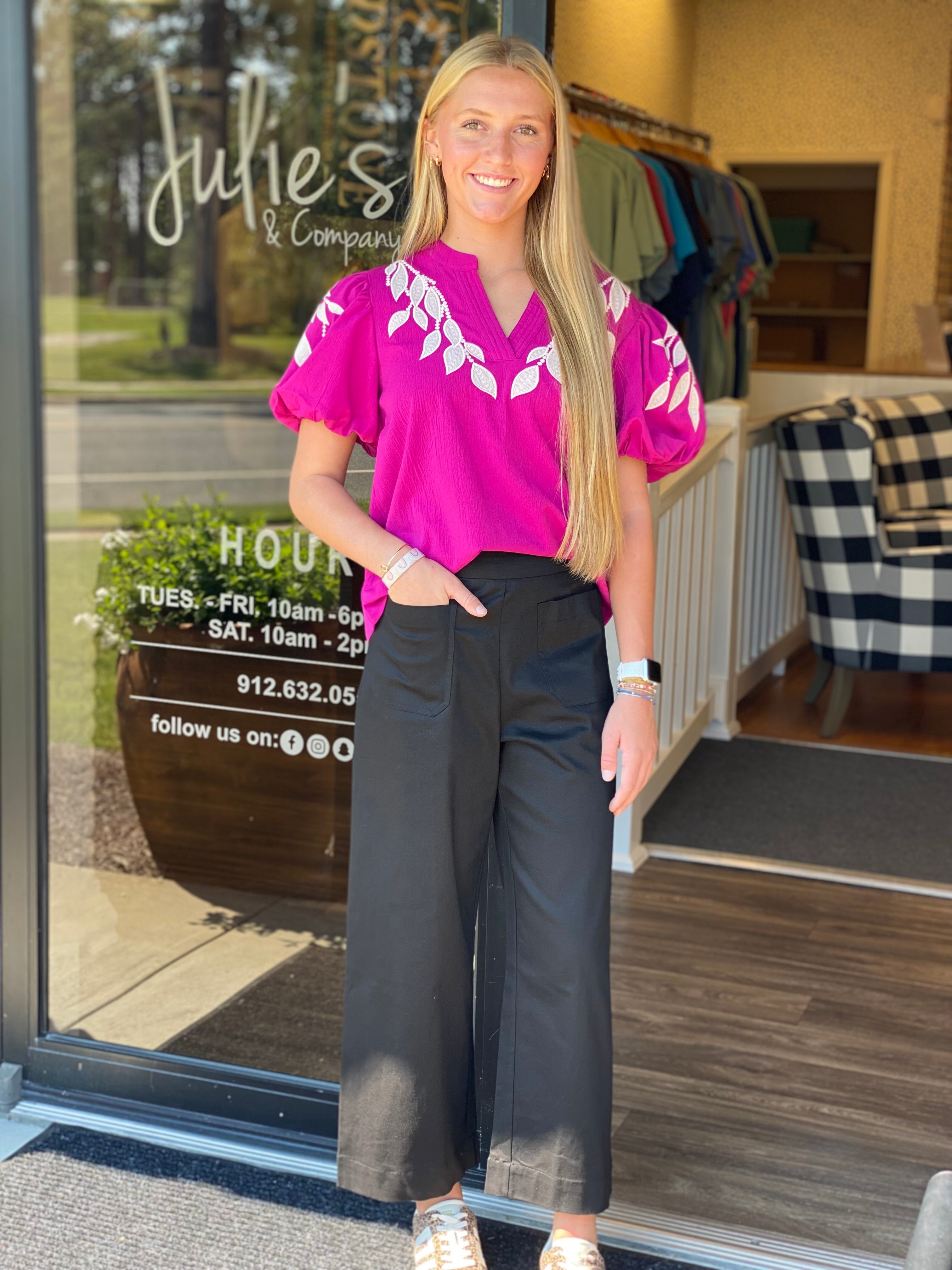 Busy Days Top - Magenta