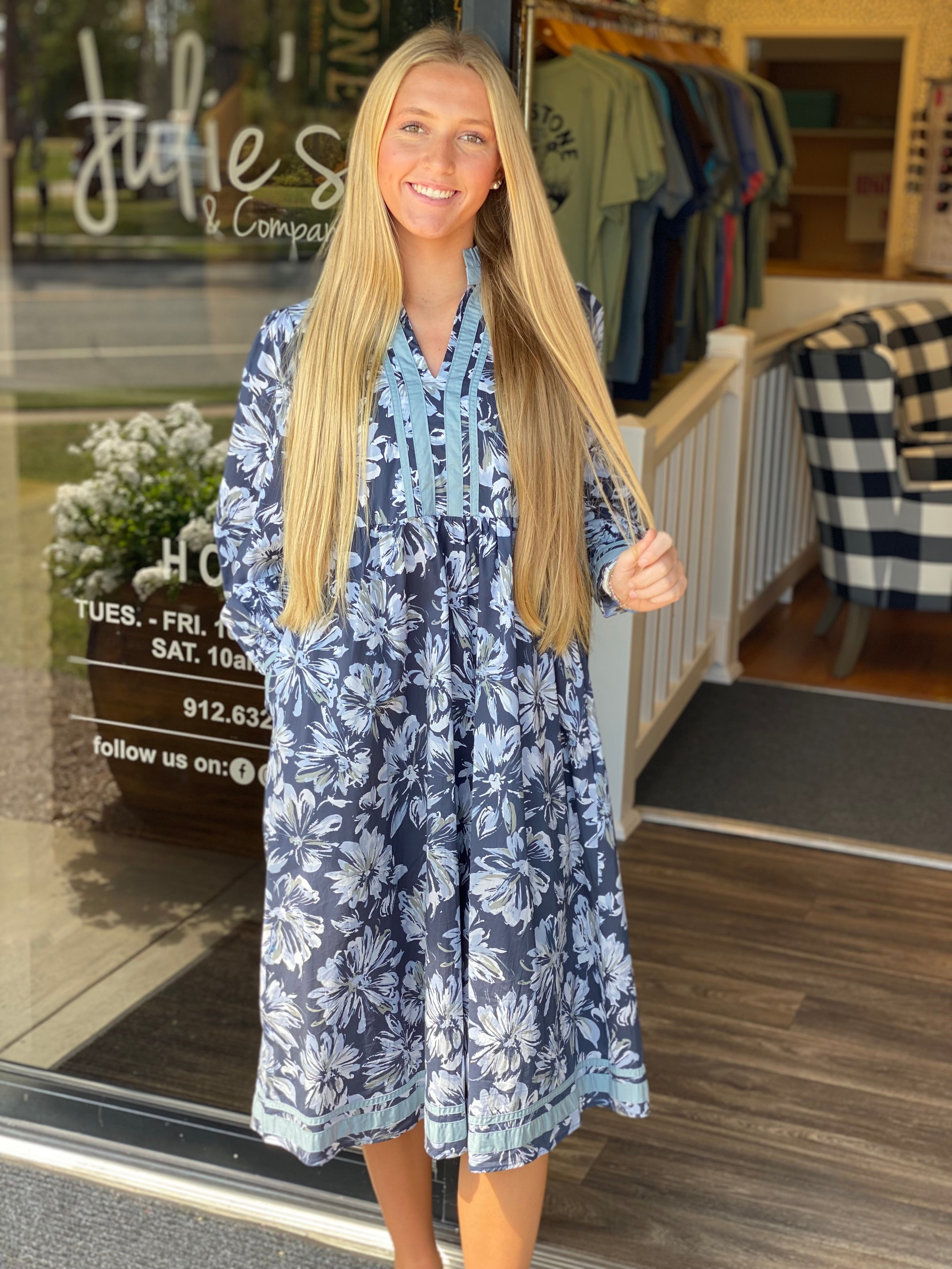 Autumn is Calling Dress - Navy