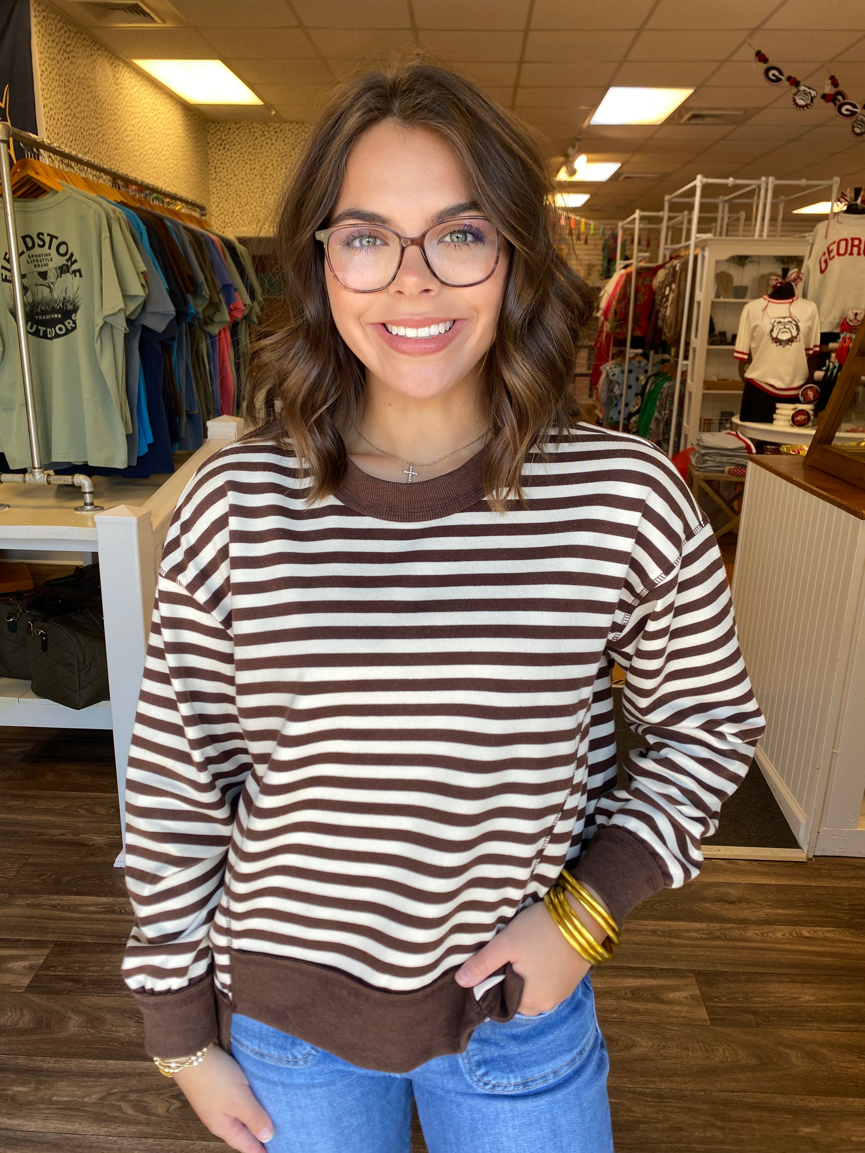 Lazy Day Top - Brown