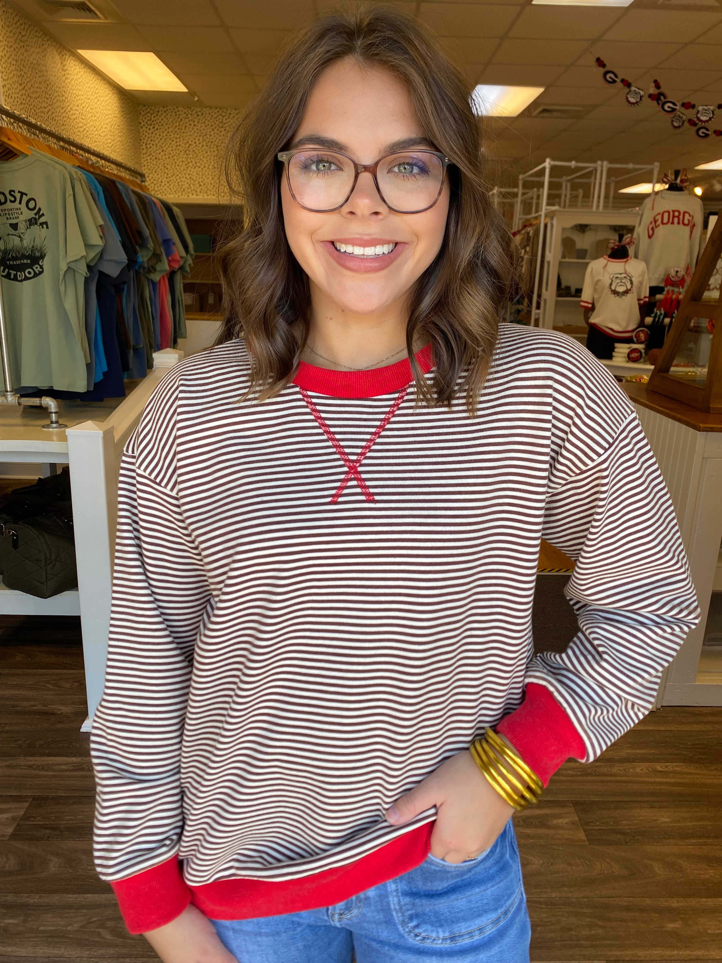 Cozy Evenings Top - Brown
