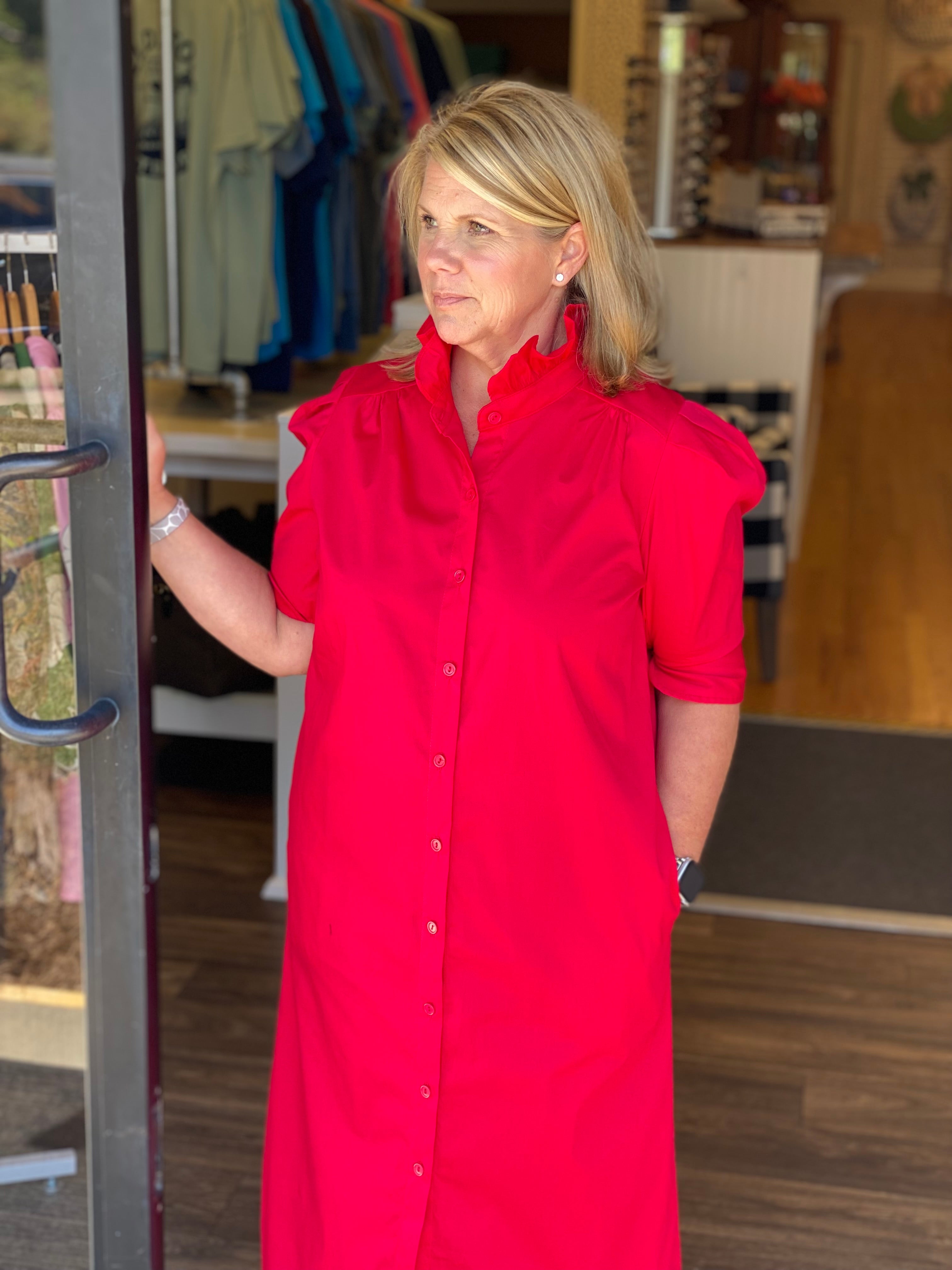 Adrienne Nina Dress - Red