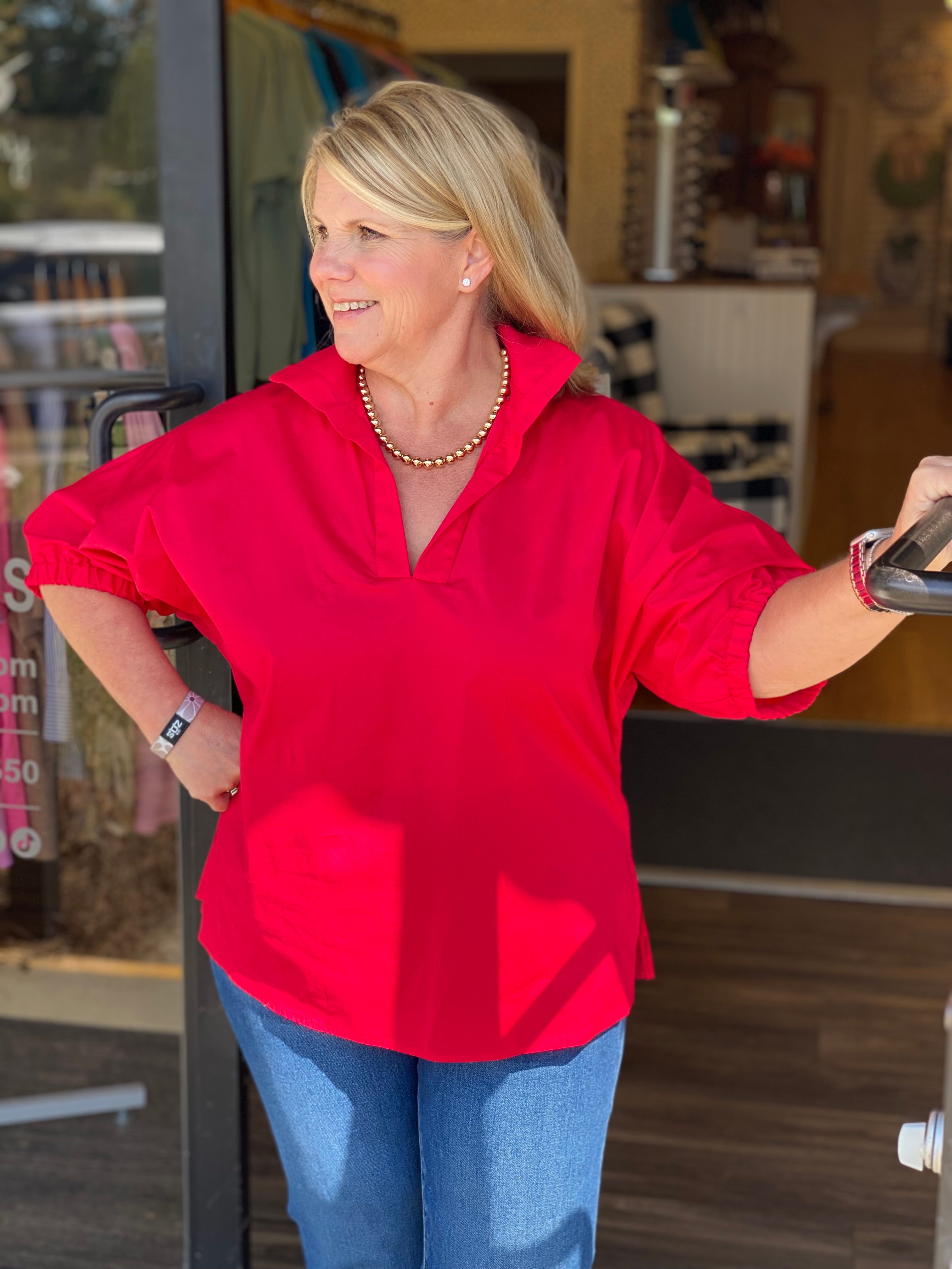Adrienne Sloan Top - Red