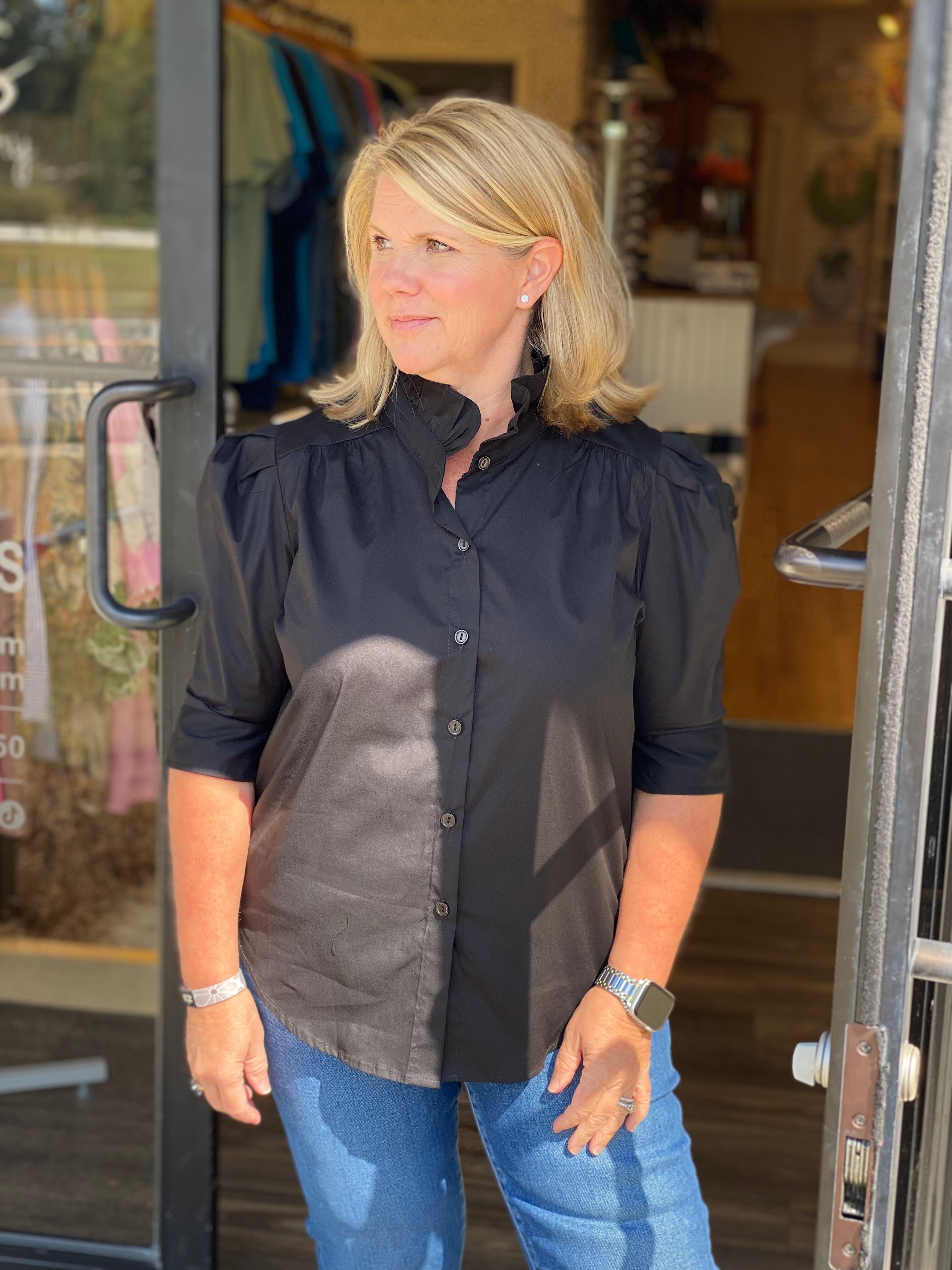 Adrienne Jodie Top - Black