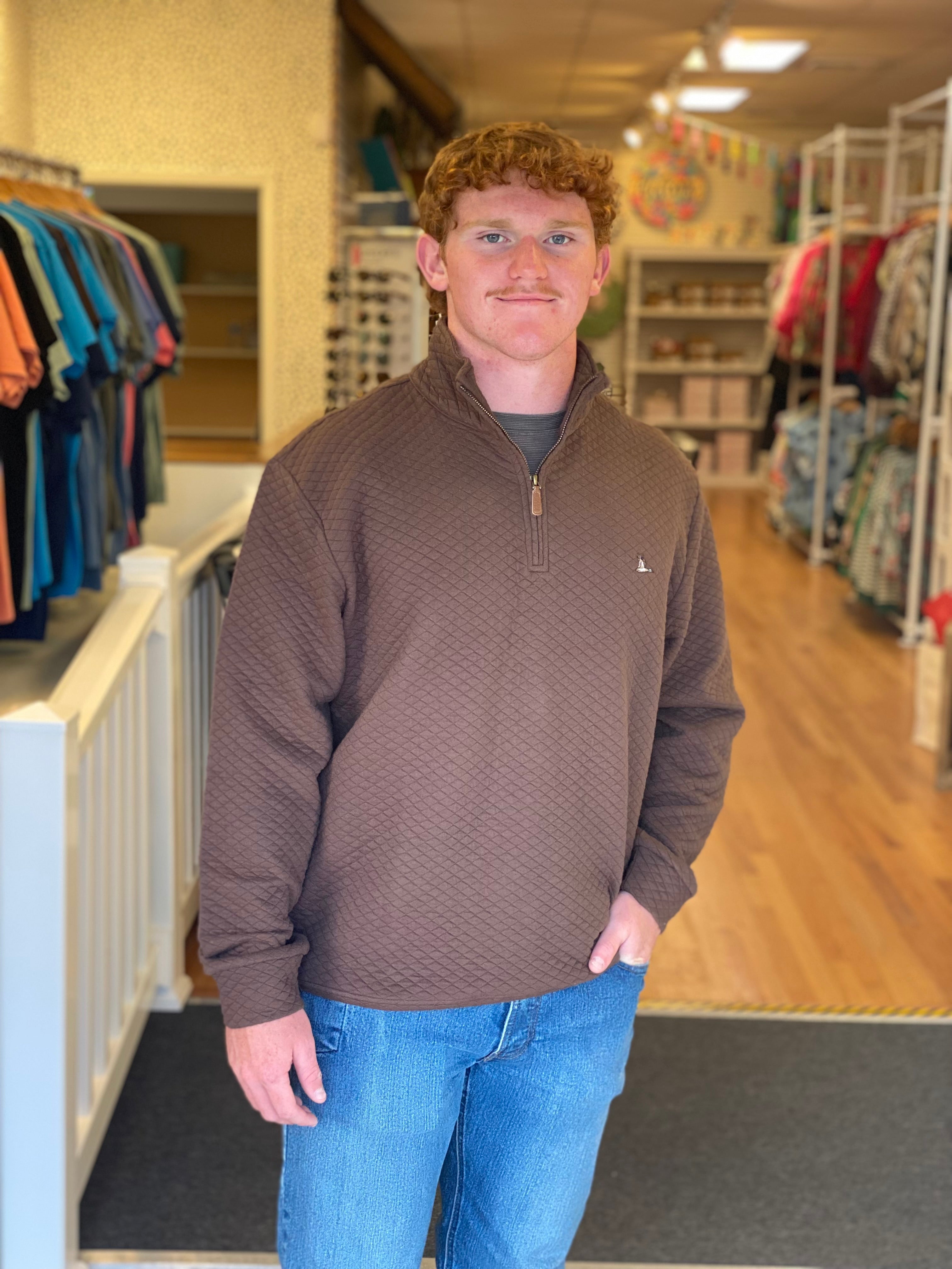 Roost Drake 1/4 Zip - Brown