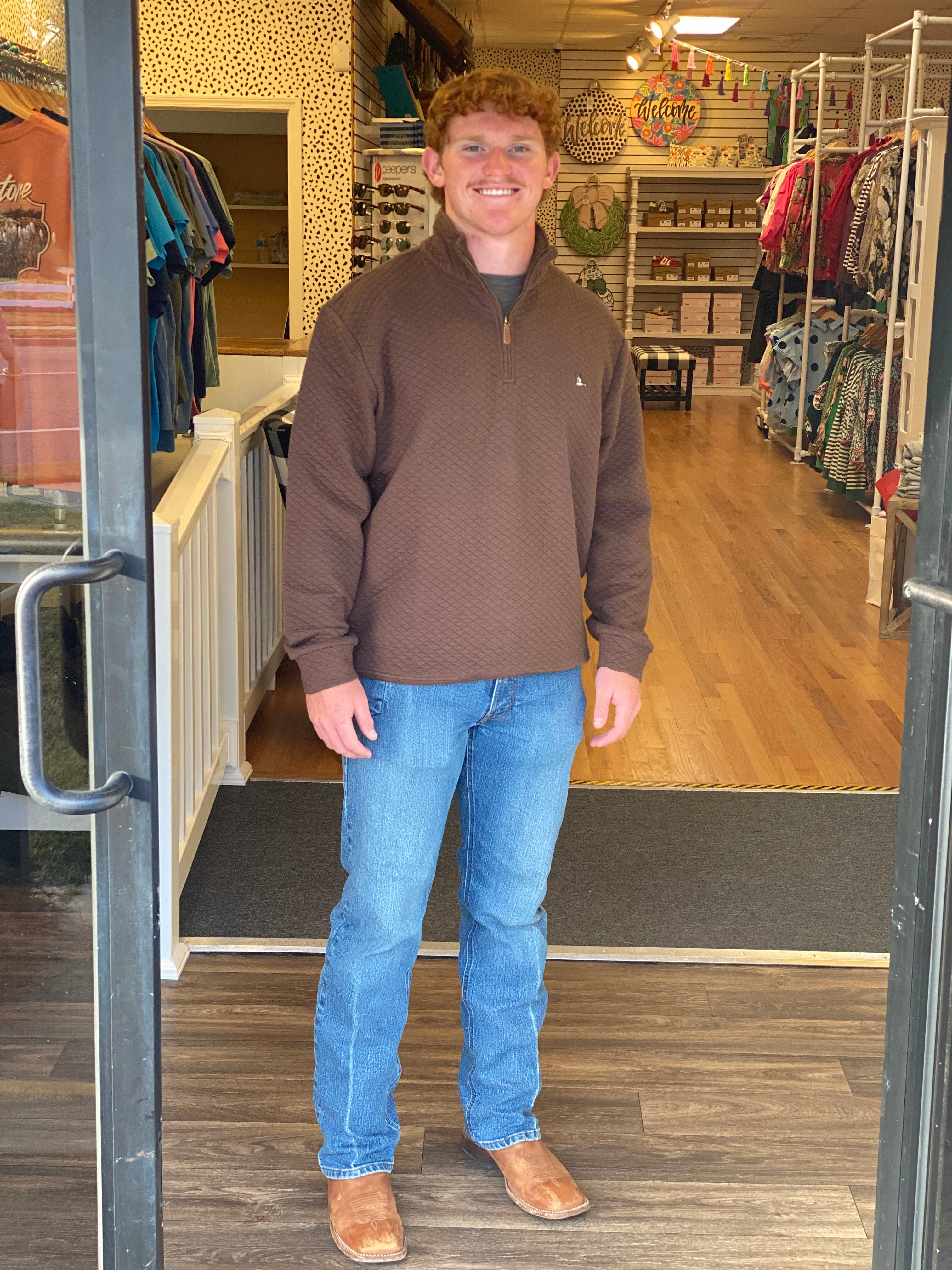 Roost Drake 1/4 Zip - Brown