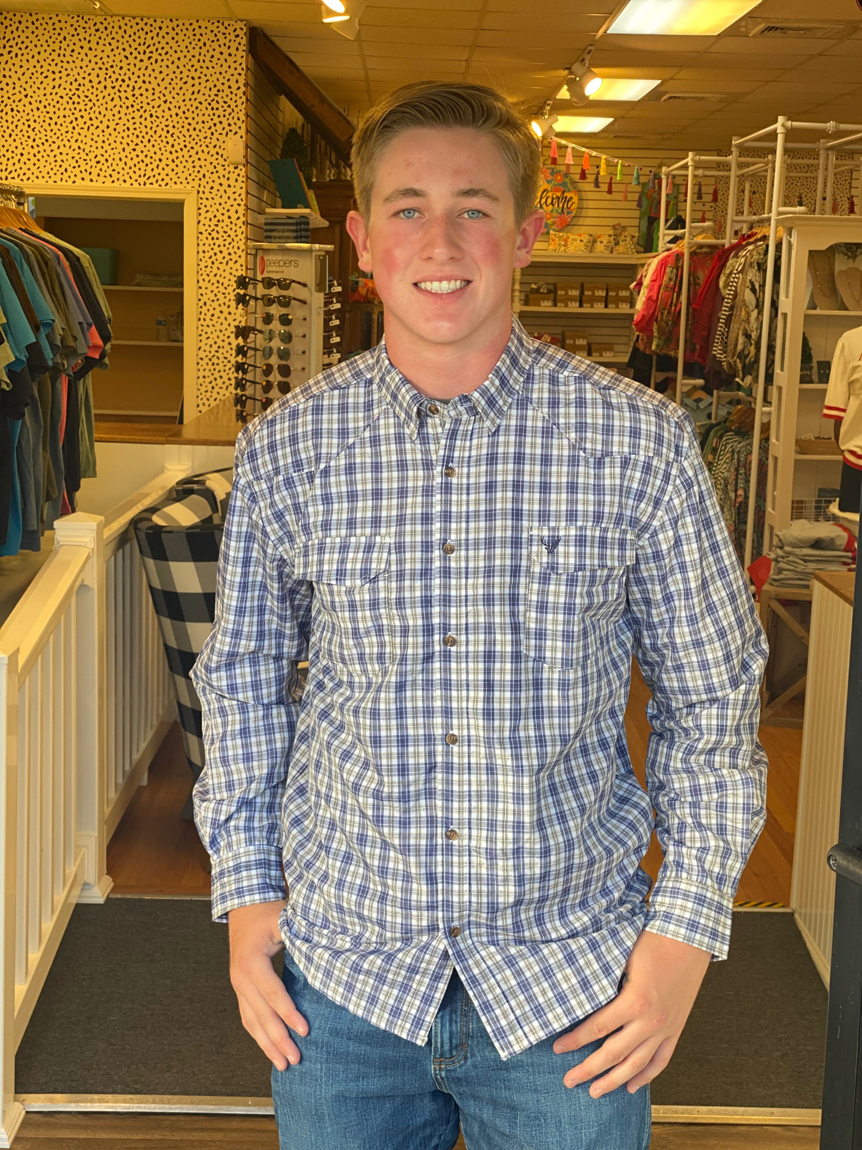 Wildgame Diego Button Down - Blue