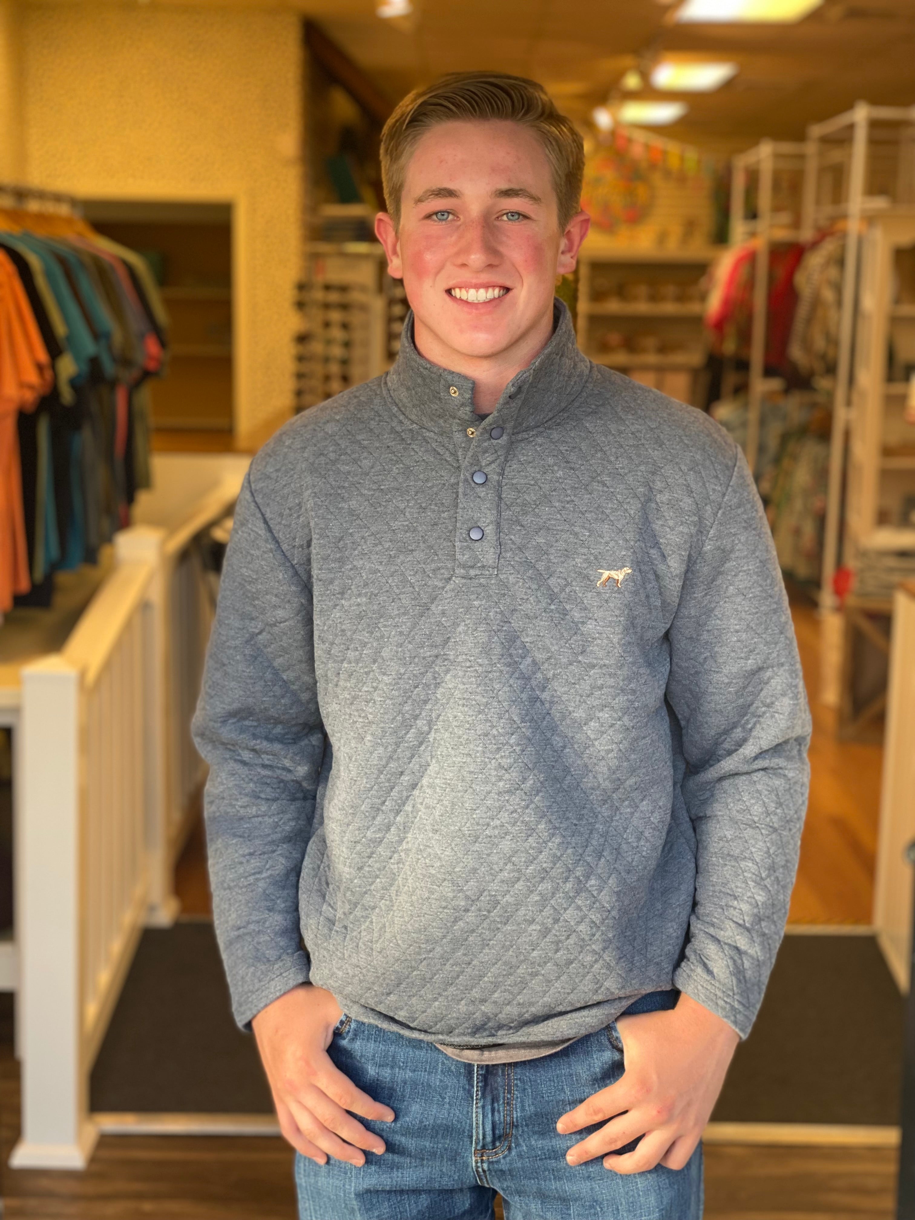 Fieldstone Diamond Patterned Pullover - Grey