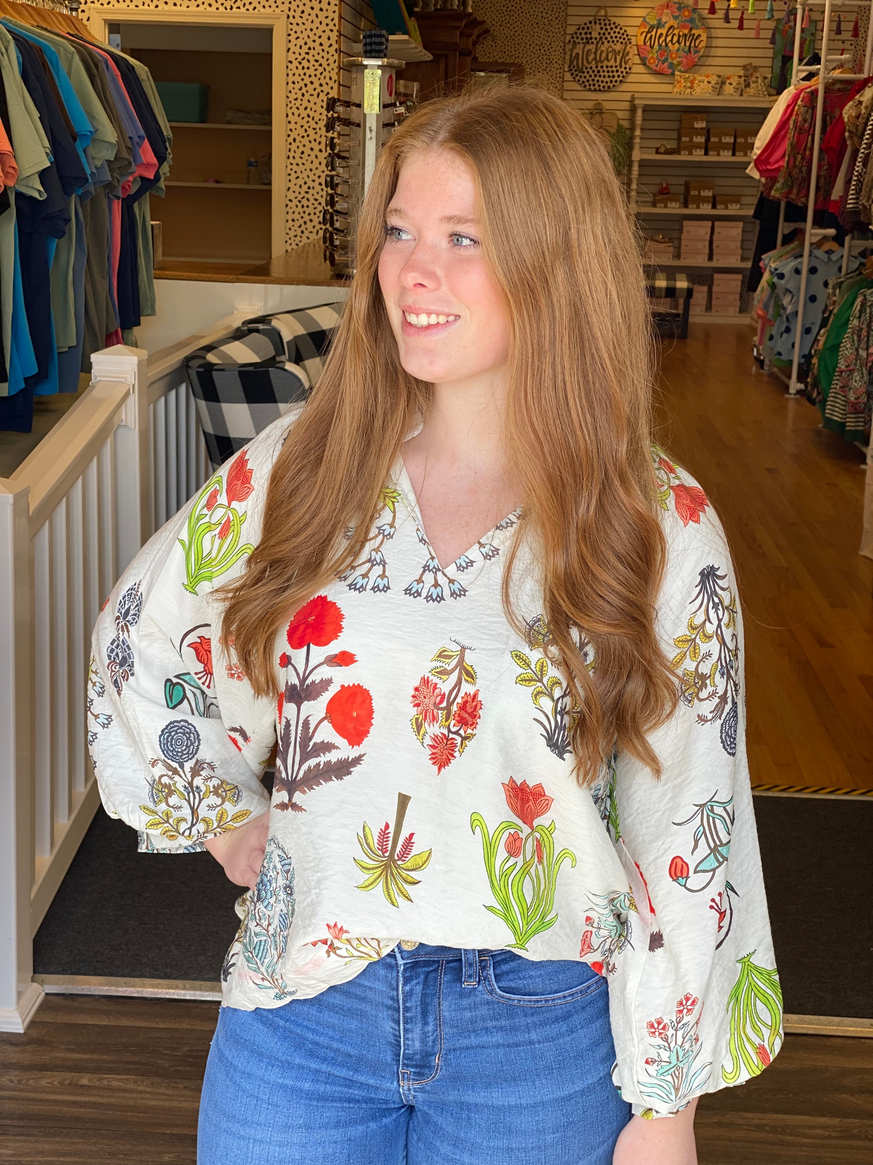 Falling For Floral Top